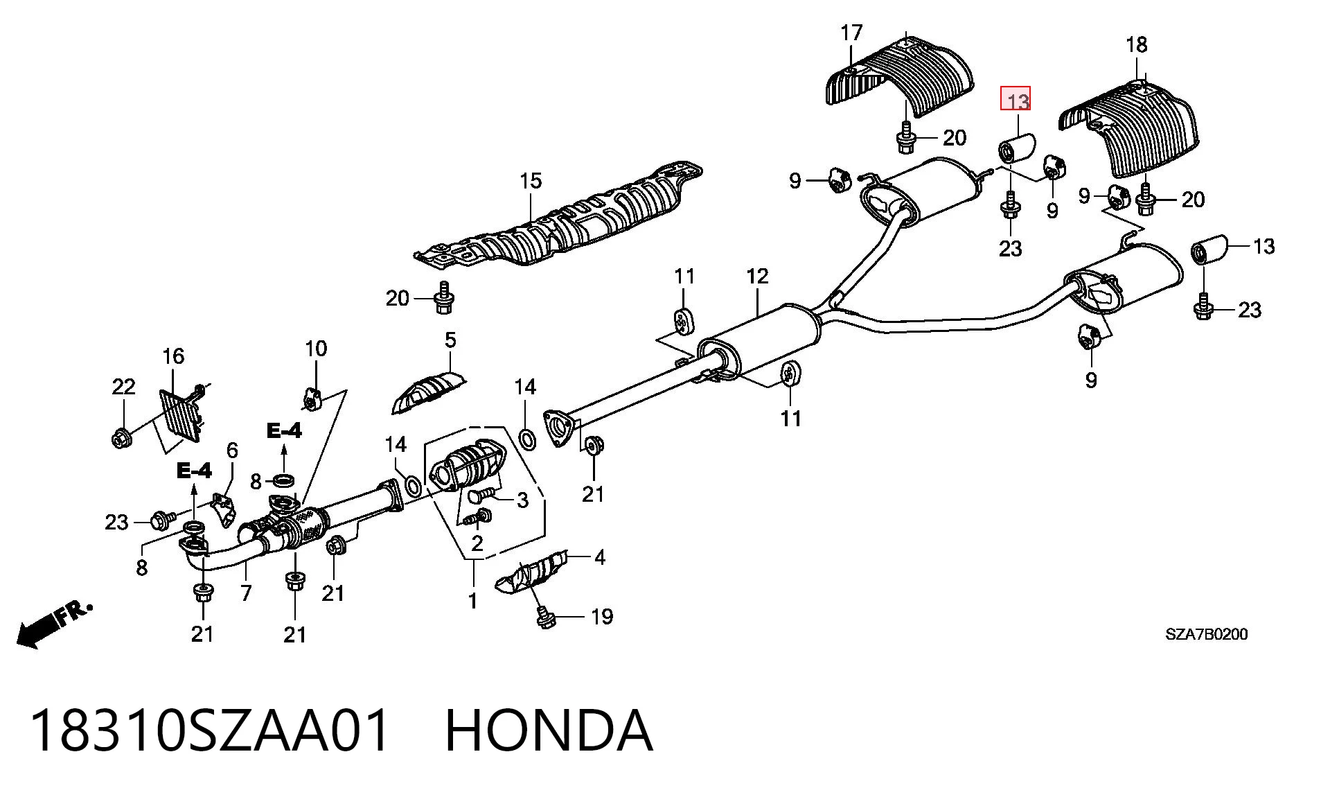 18310SZAA01 Honda 