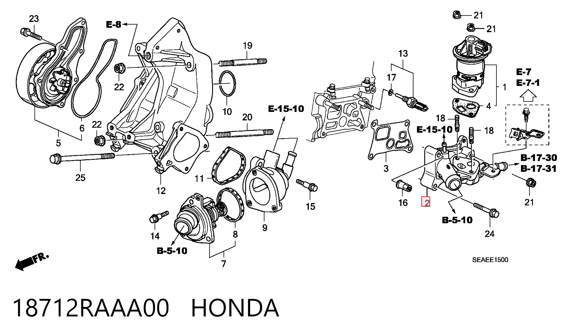 18712RAAA00 Honda 