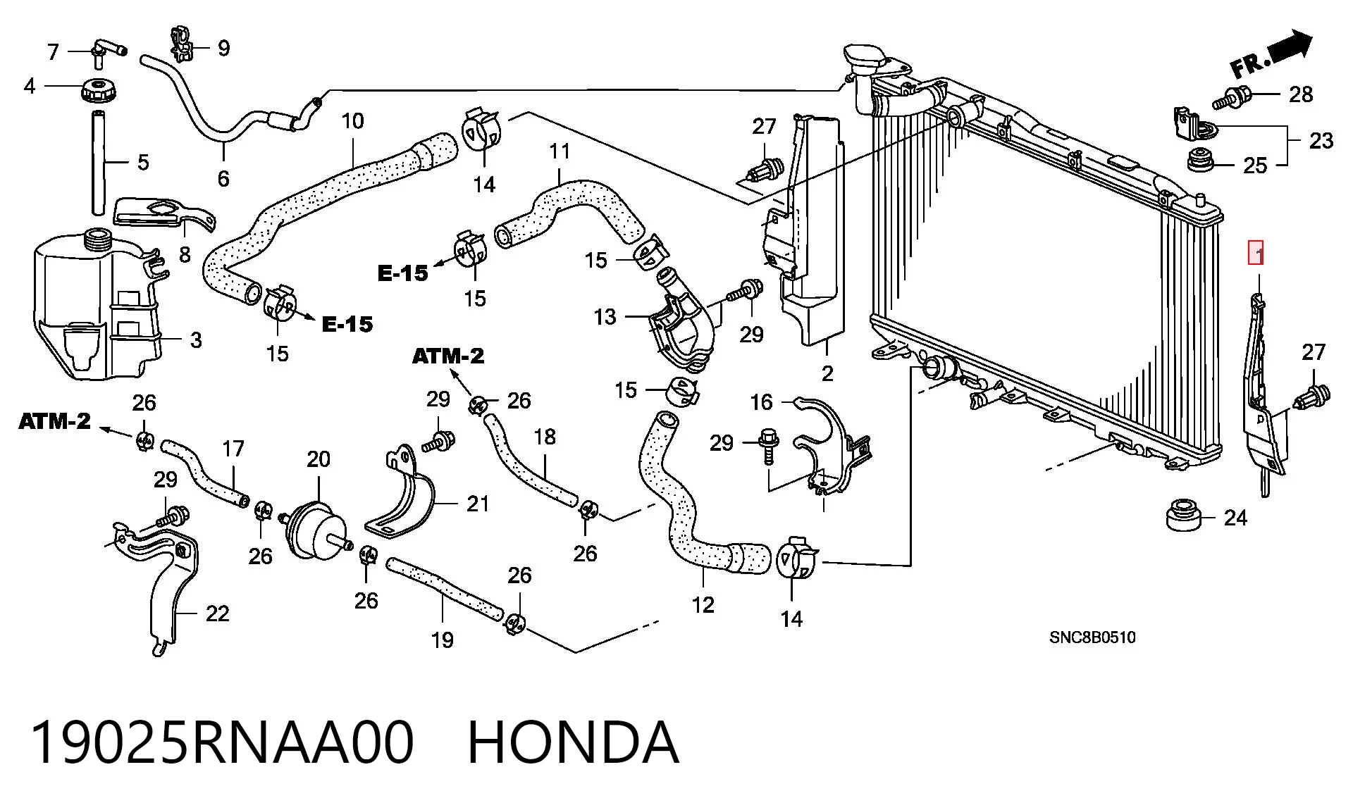 19025RNAA00 Honda 