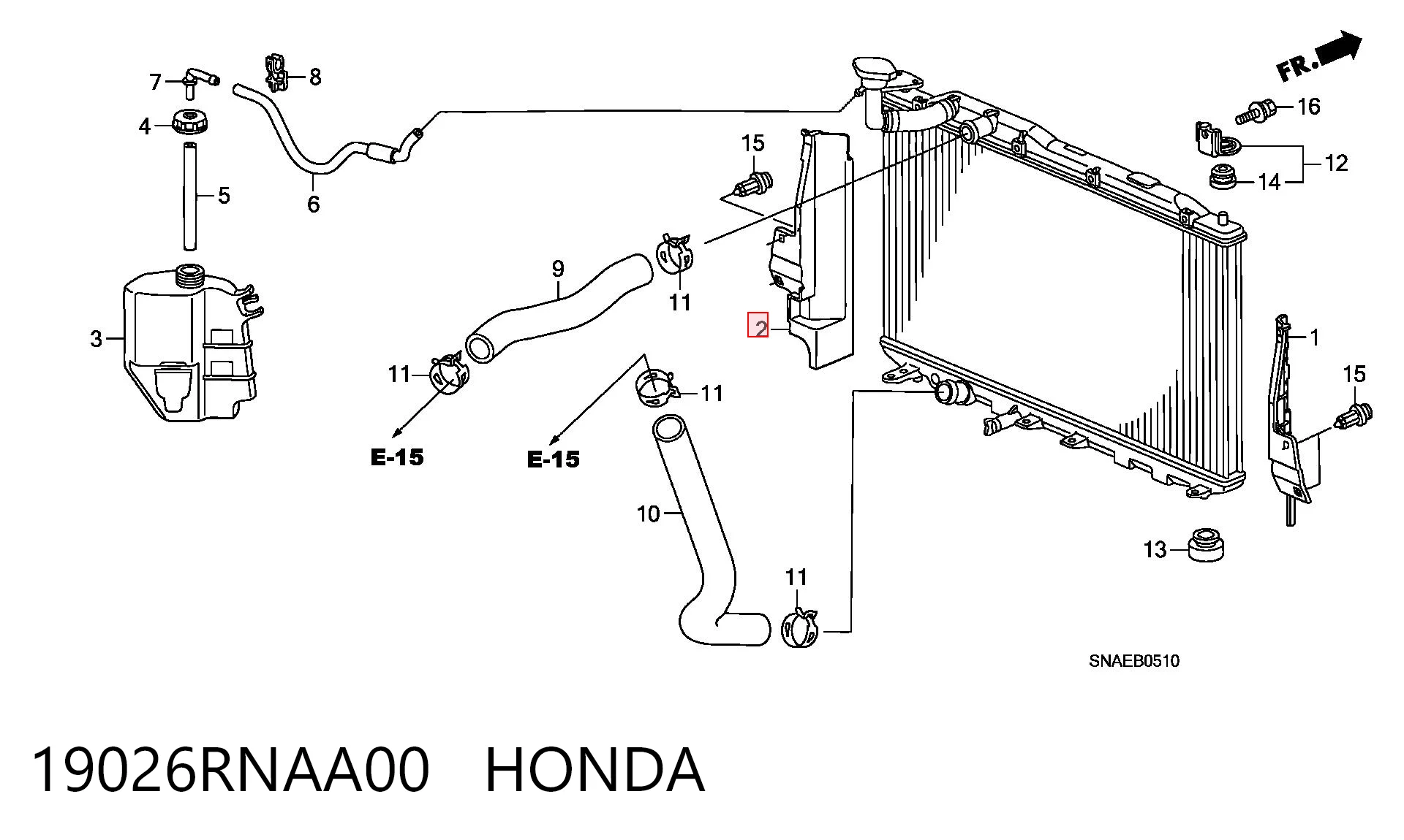 19026RNAA00 Honda 