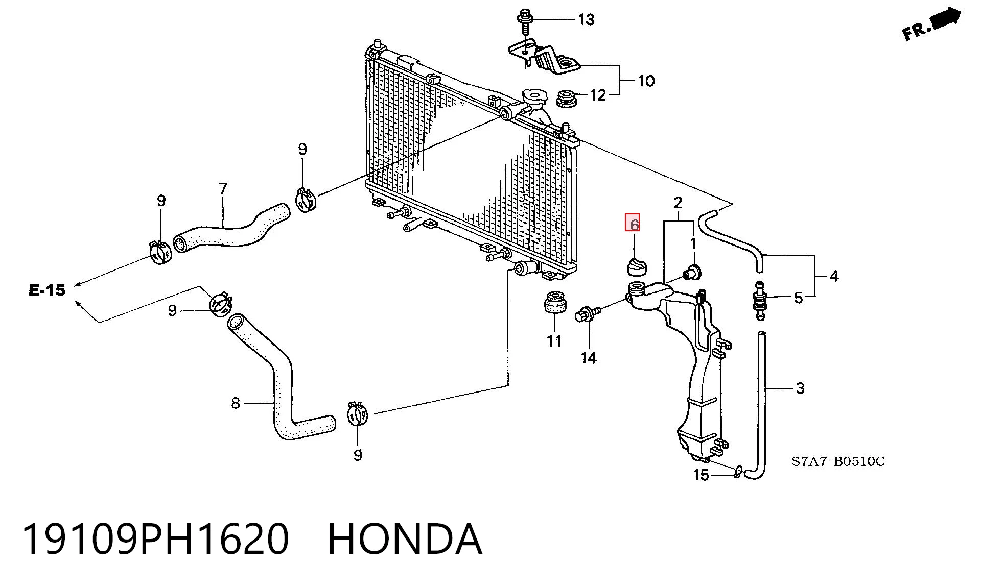 19109PH1620 Honda Пробка розширювального бачка
