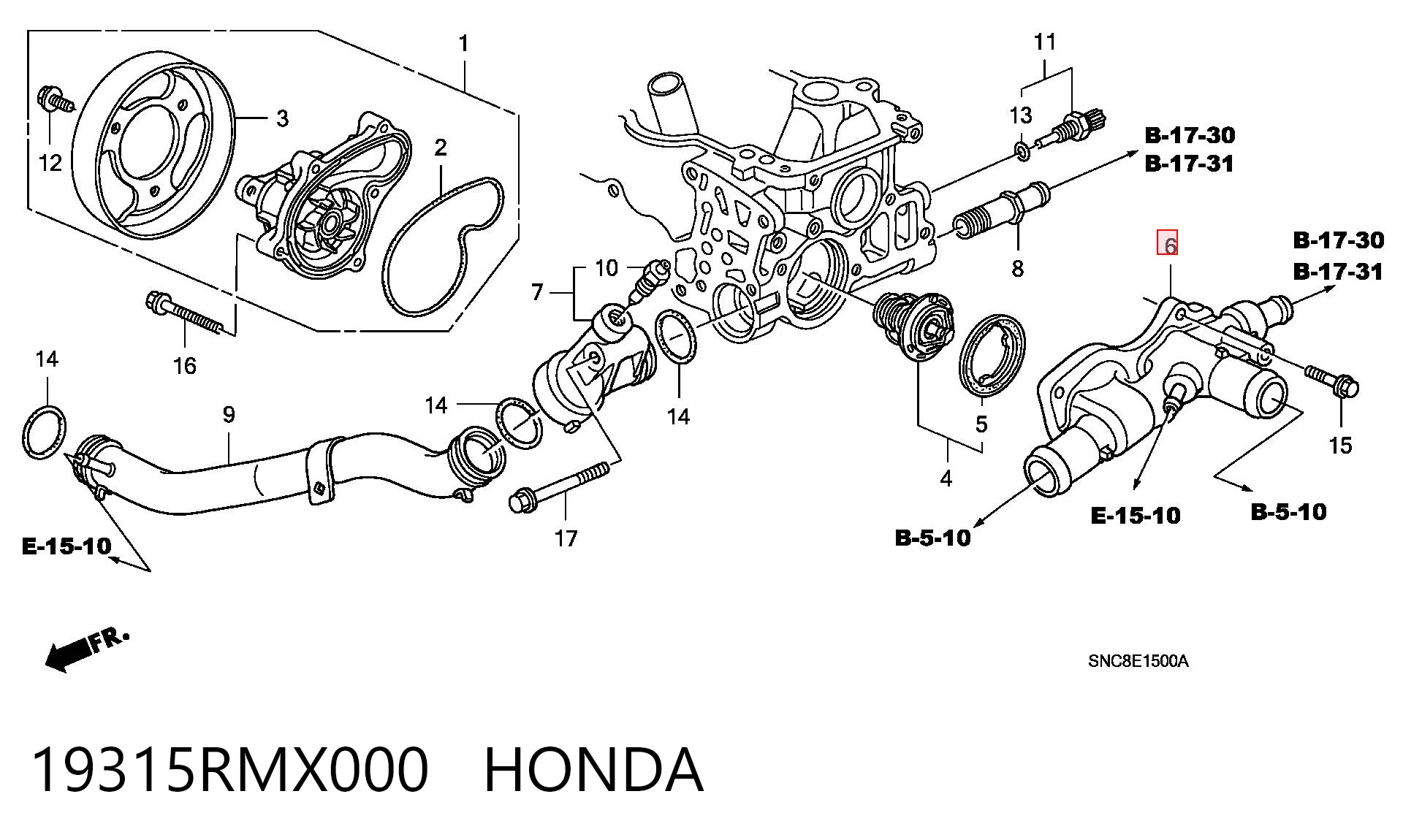 19315RMX000 Honda 