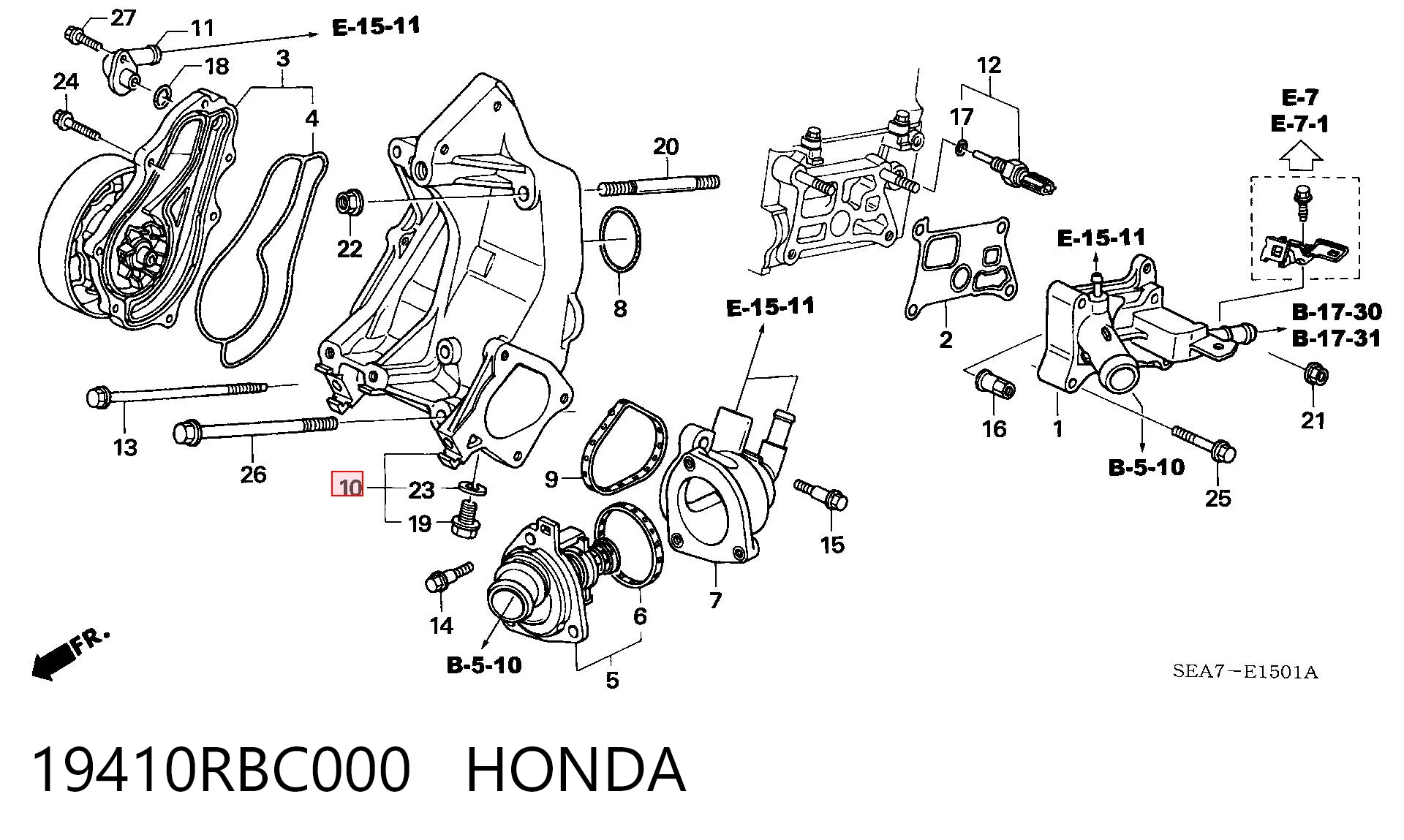 19410RBC000 Honda 