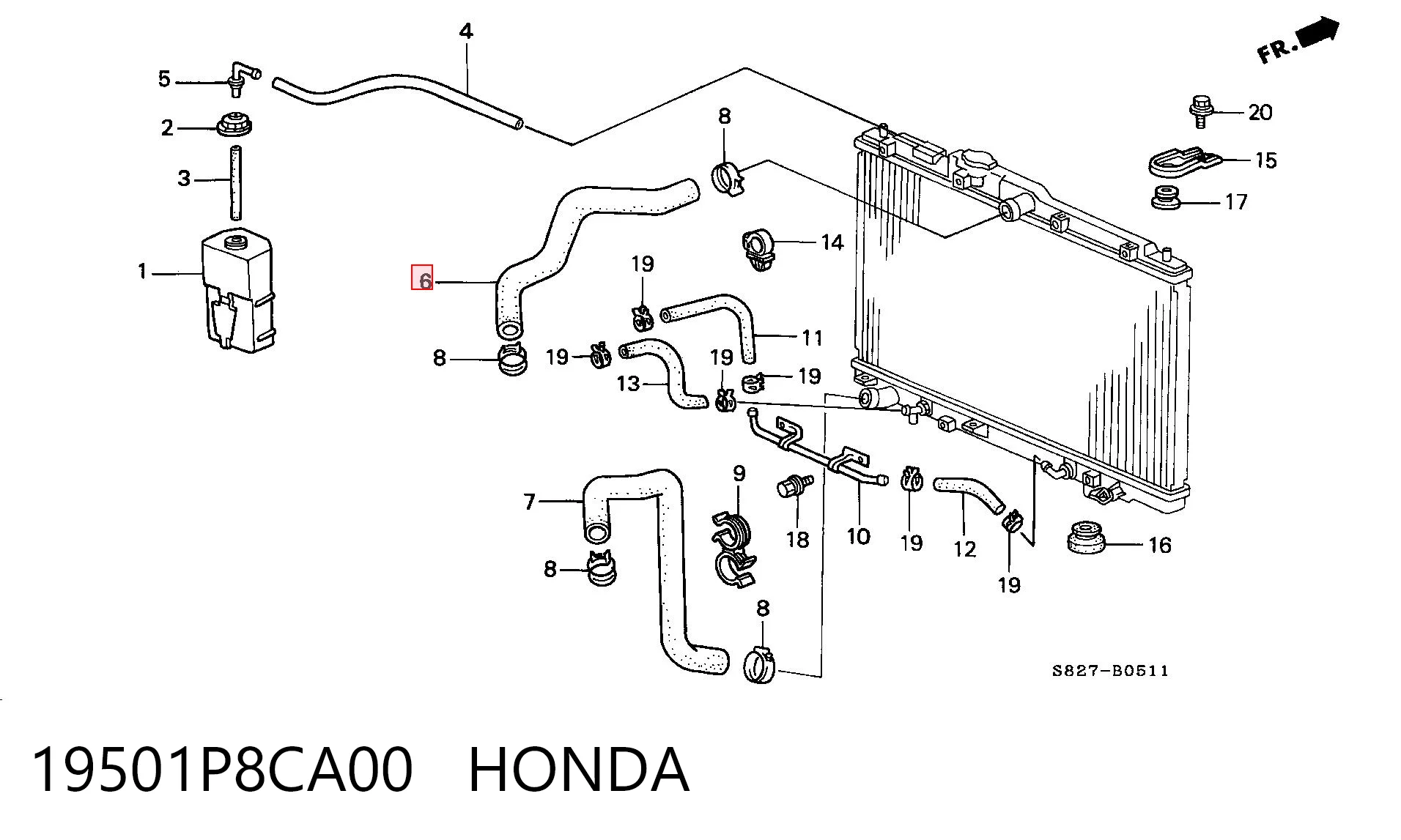 19501P8CA00 Honda 