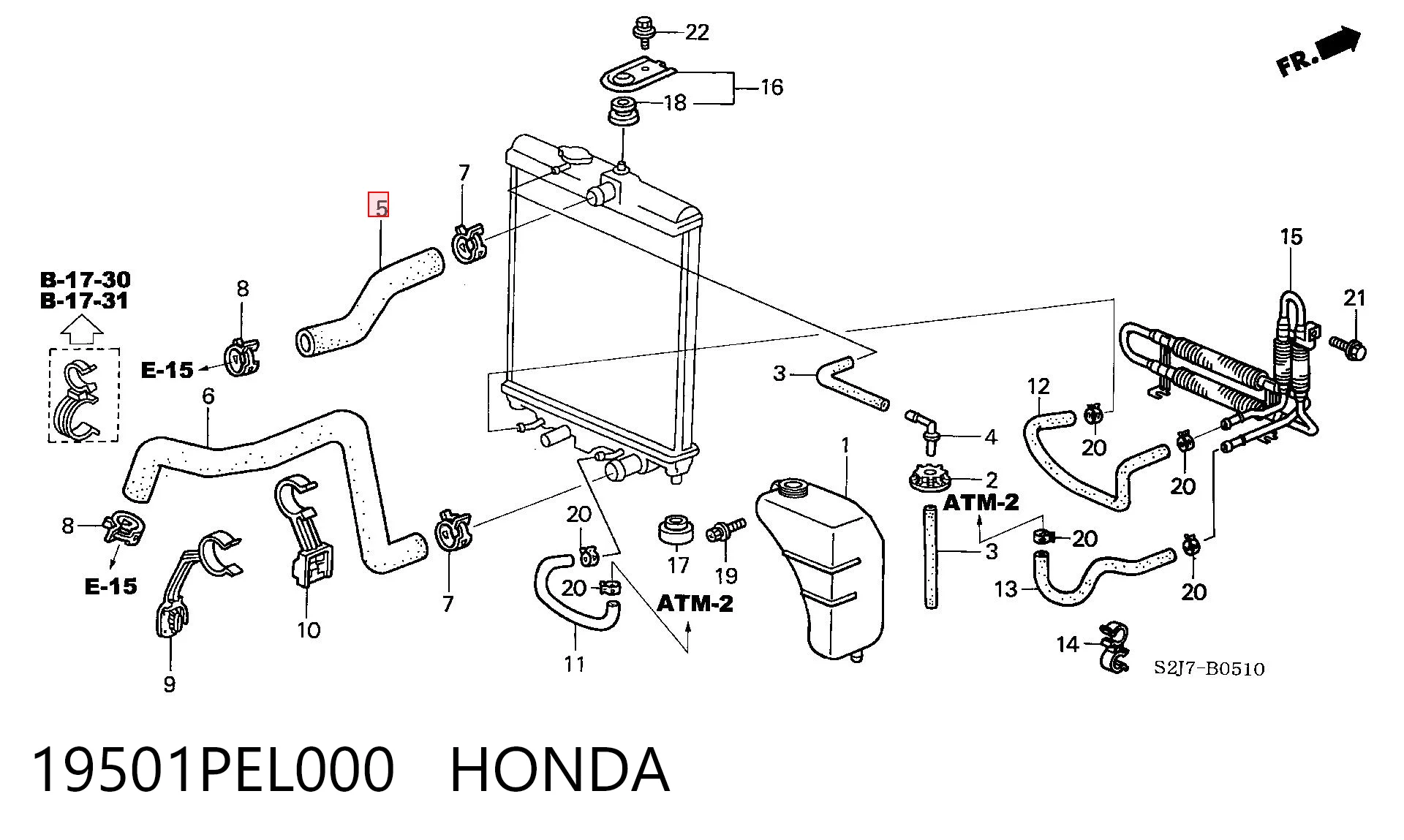 Купити 1657115030 Toyota Шланг/патрубок радіатора охолодження, верхній