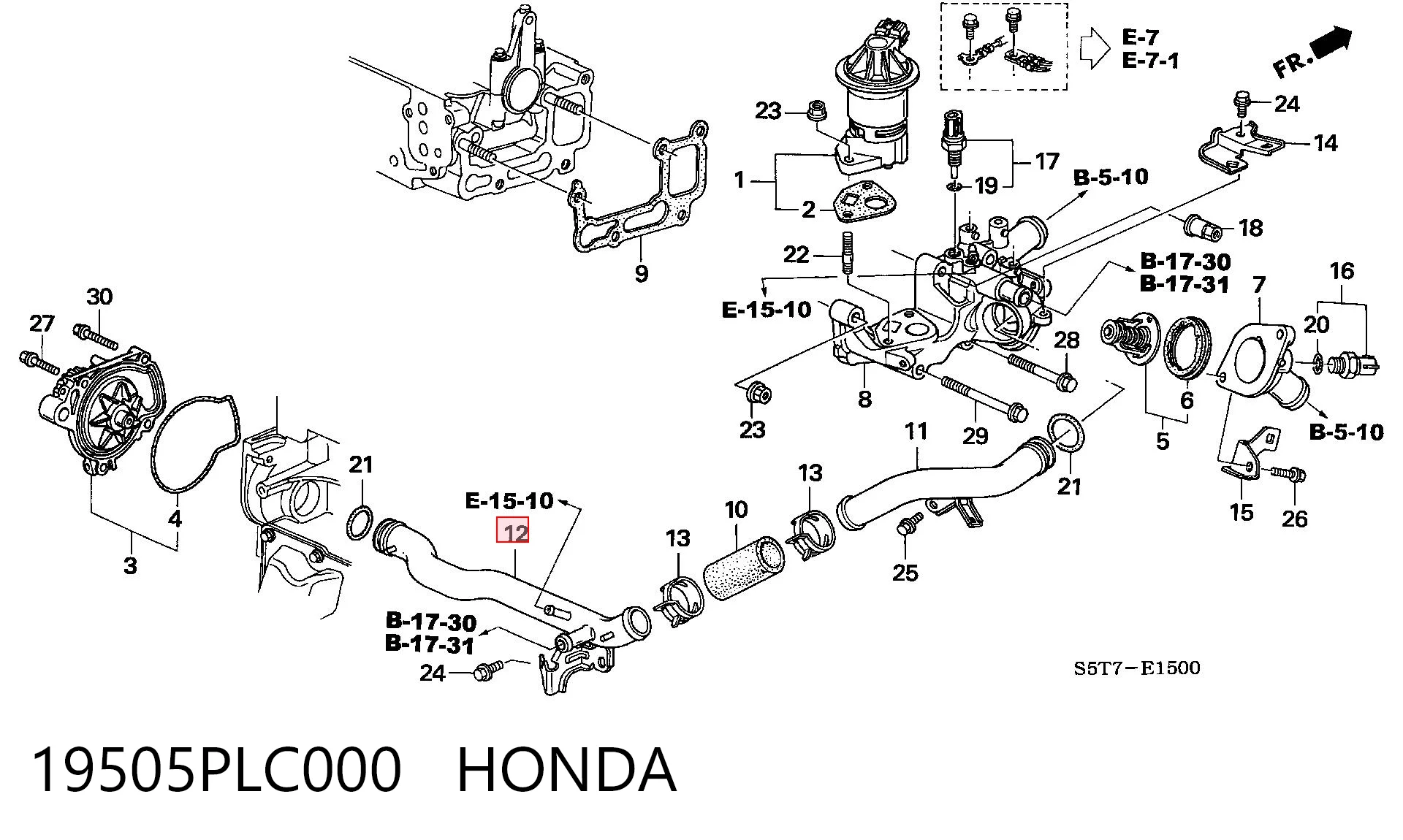 19505PLC000 Honda 