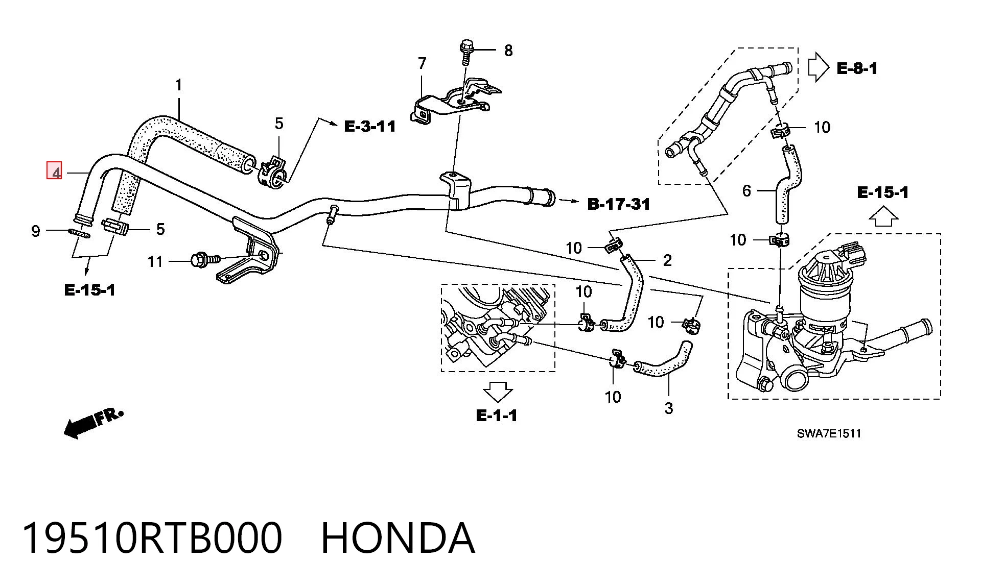 19510RTB000 Honda 