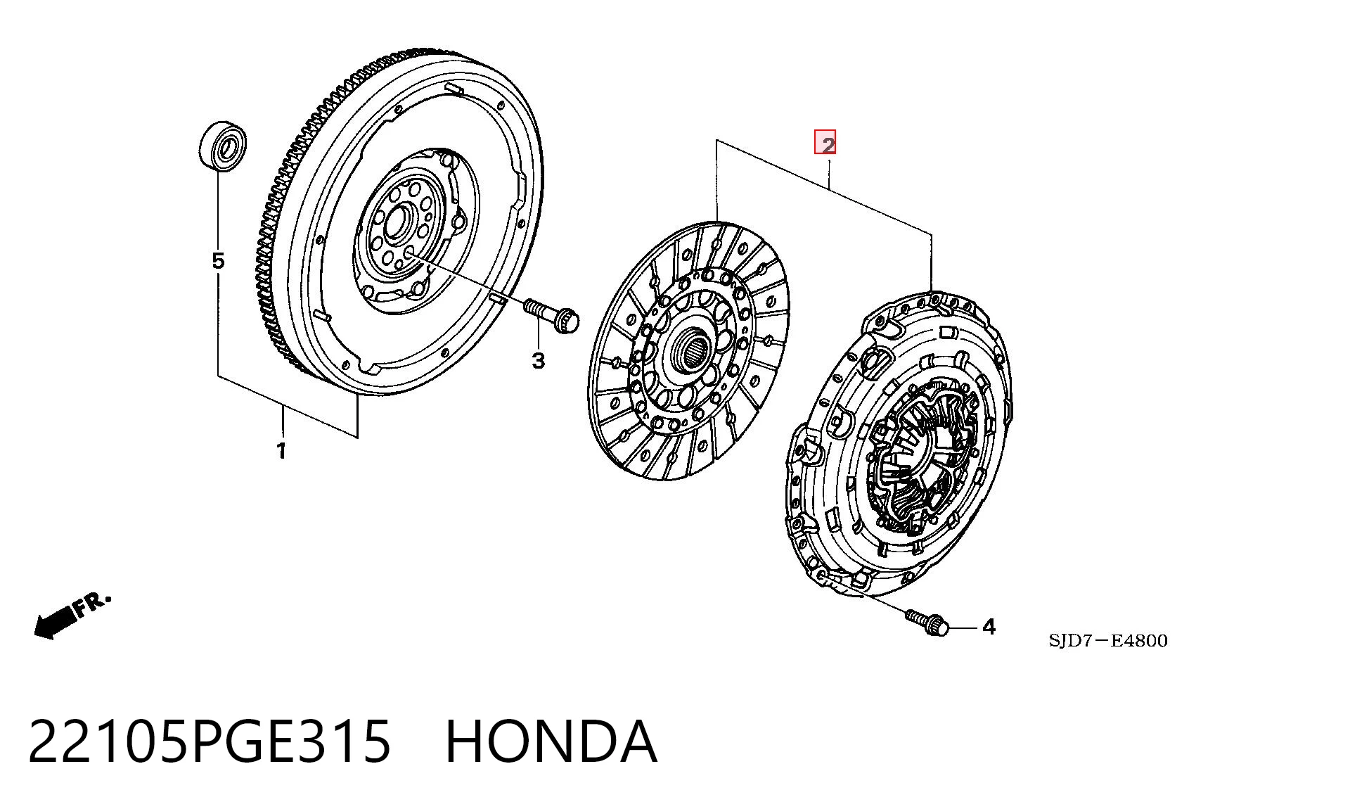 Зчеплення в зборі на Honda CR-V II RD