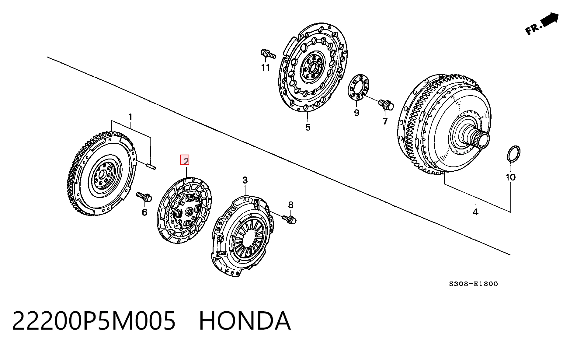 22200P5M005 Honda