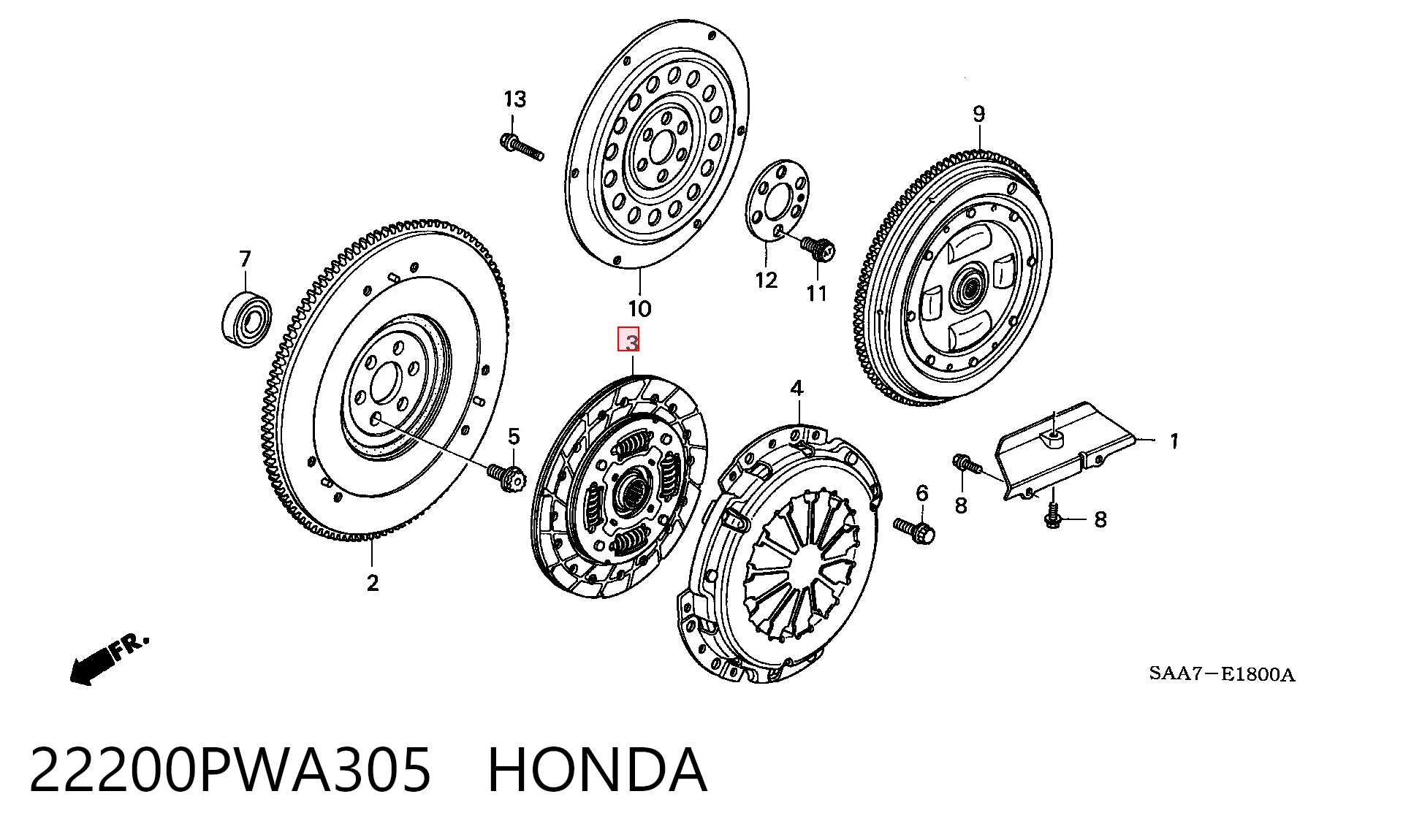 Диск зчеплення ведений Honda Jazz 
