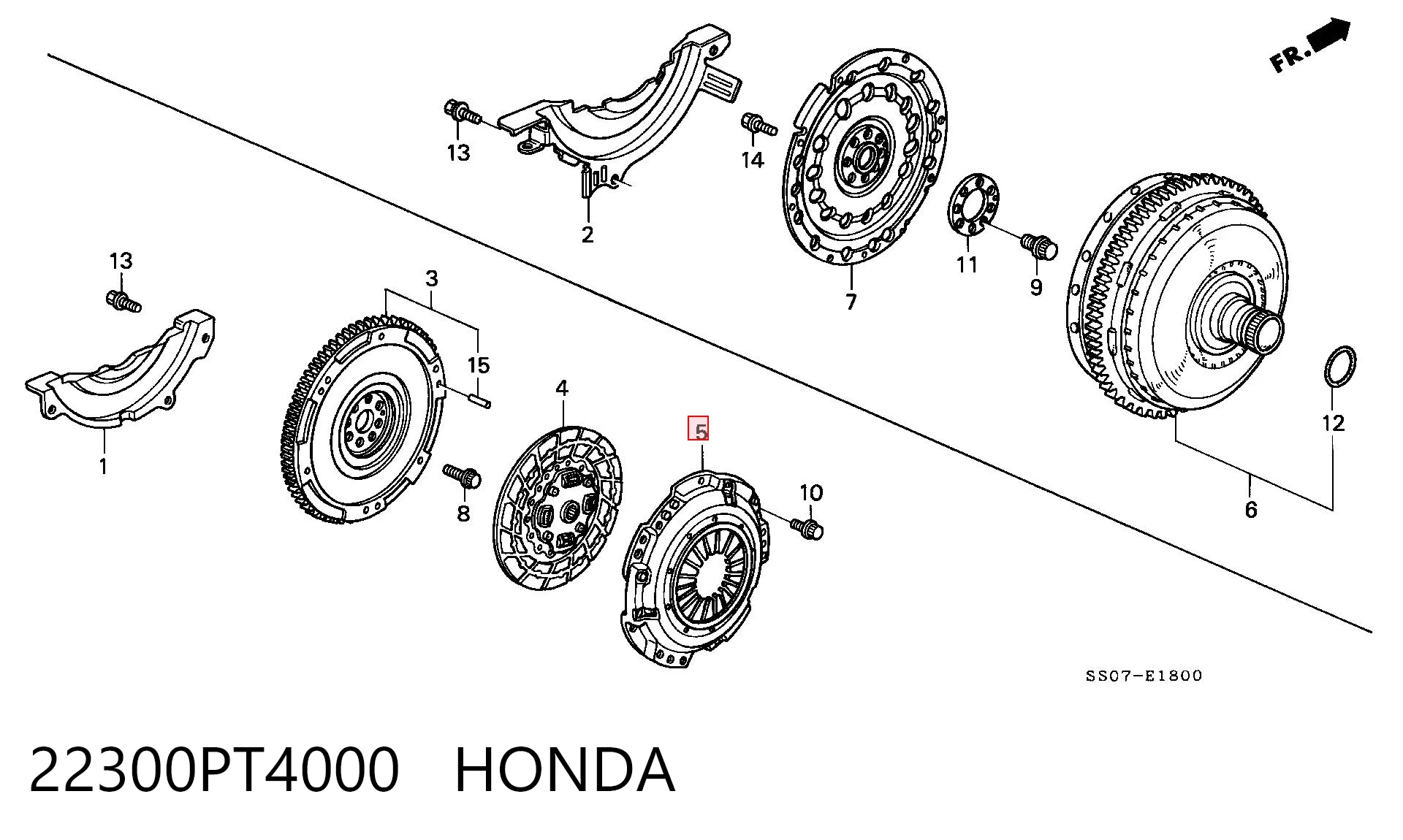  Корзина зчеплення Honda Accord 5