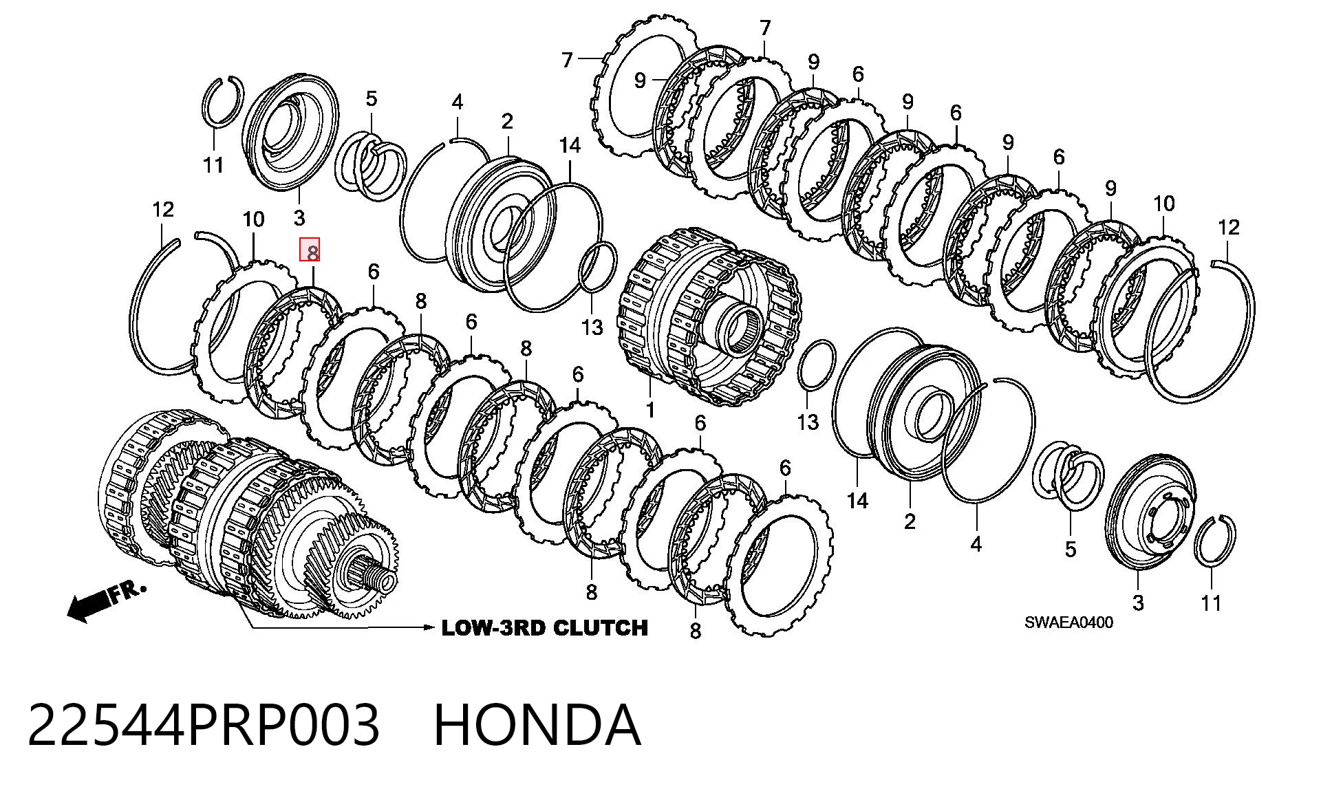 22544PRP003 Honda 