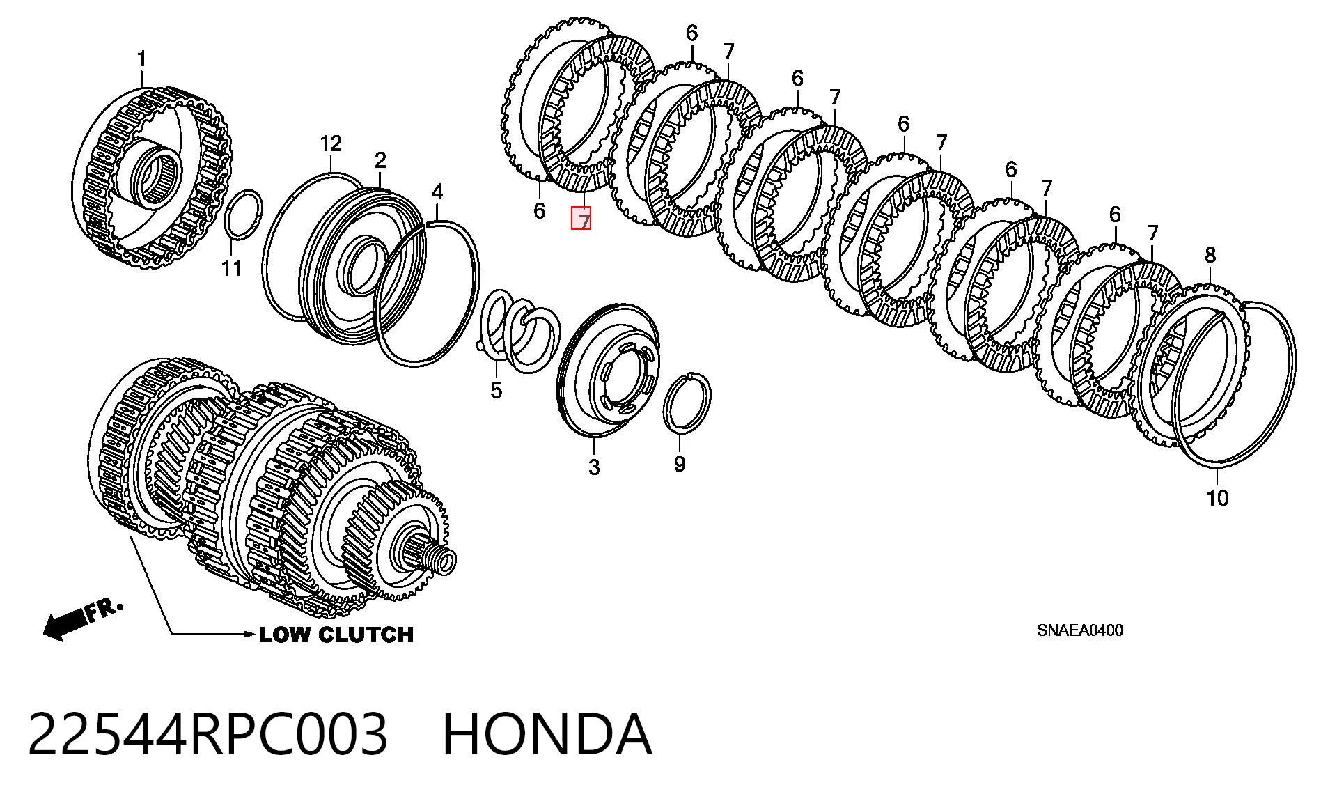 22544RPC003 Honda 