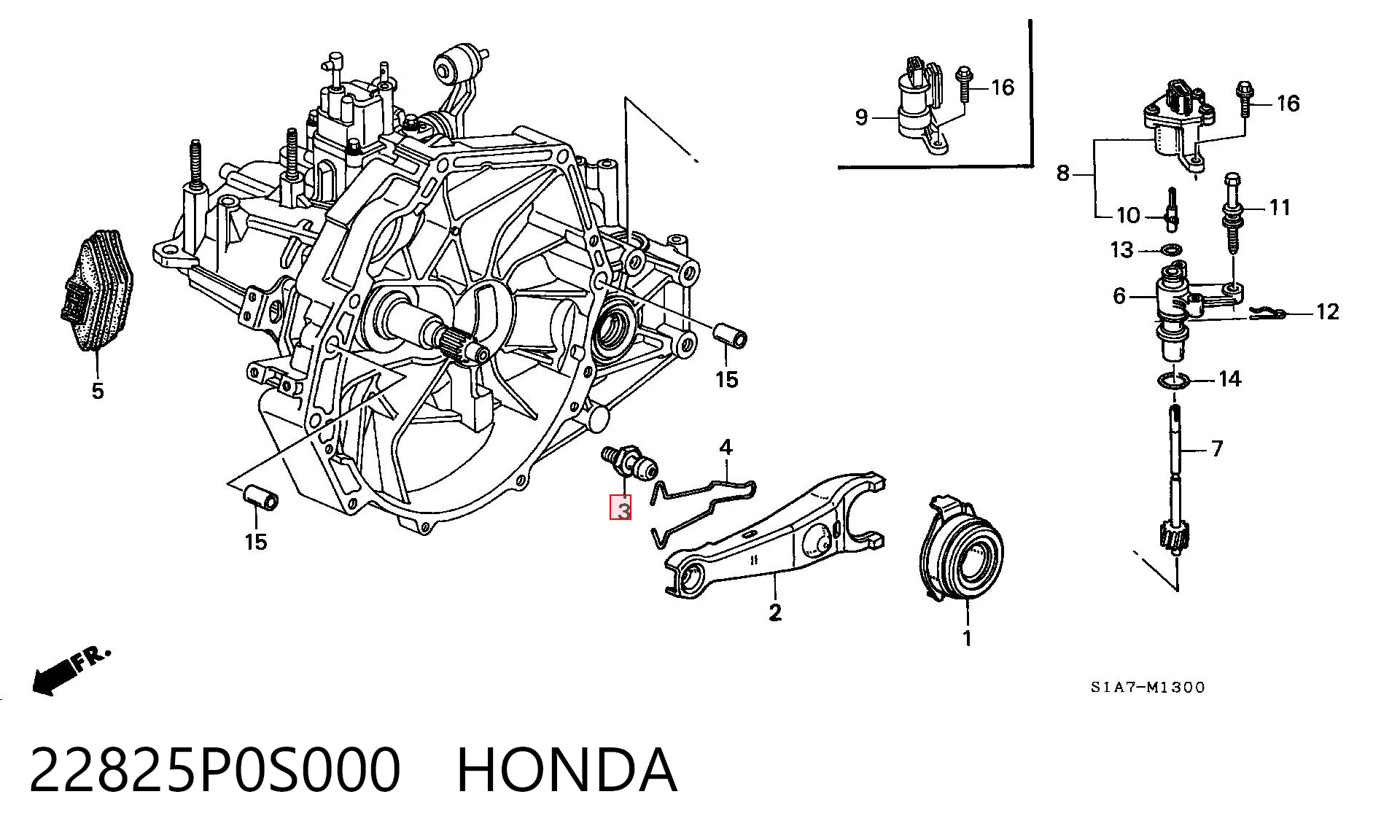 22825P0S000 Honda 