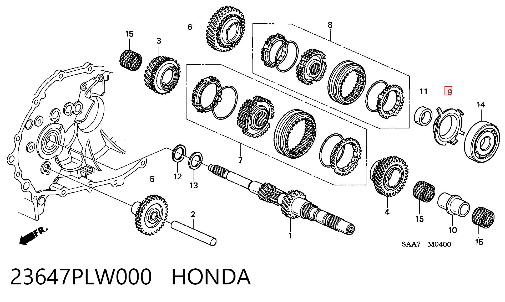 23647PLW000 Honda 