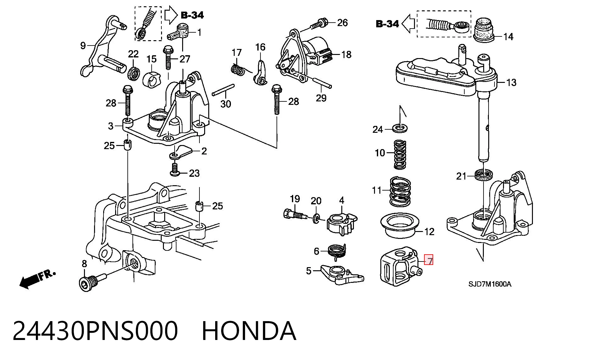 24430PNS000 Honda 