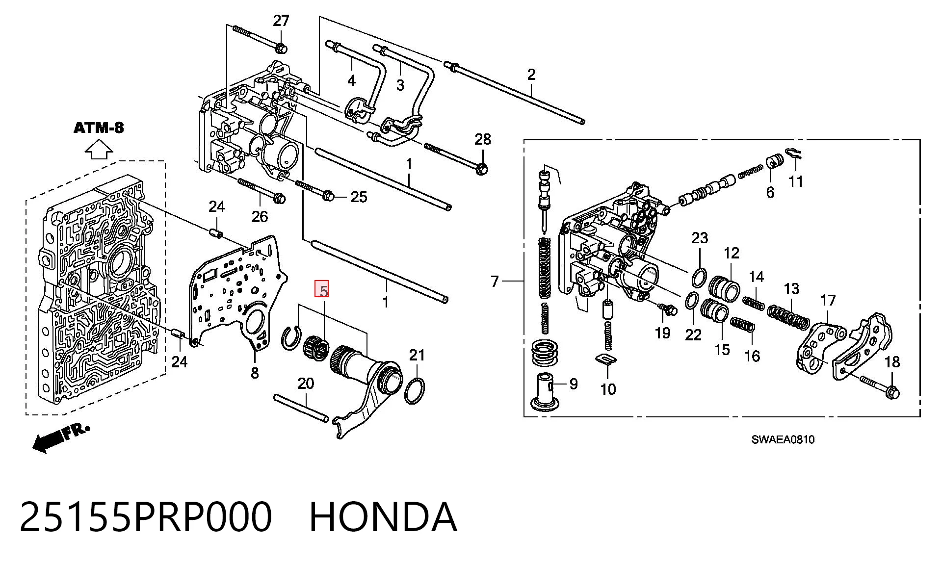 25155PRP000 Honda 