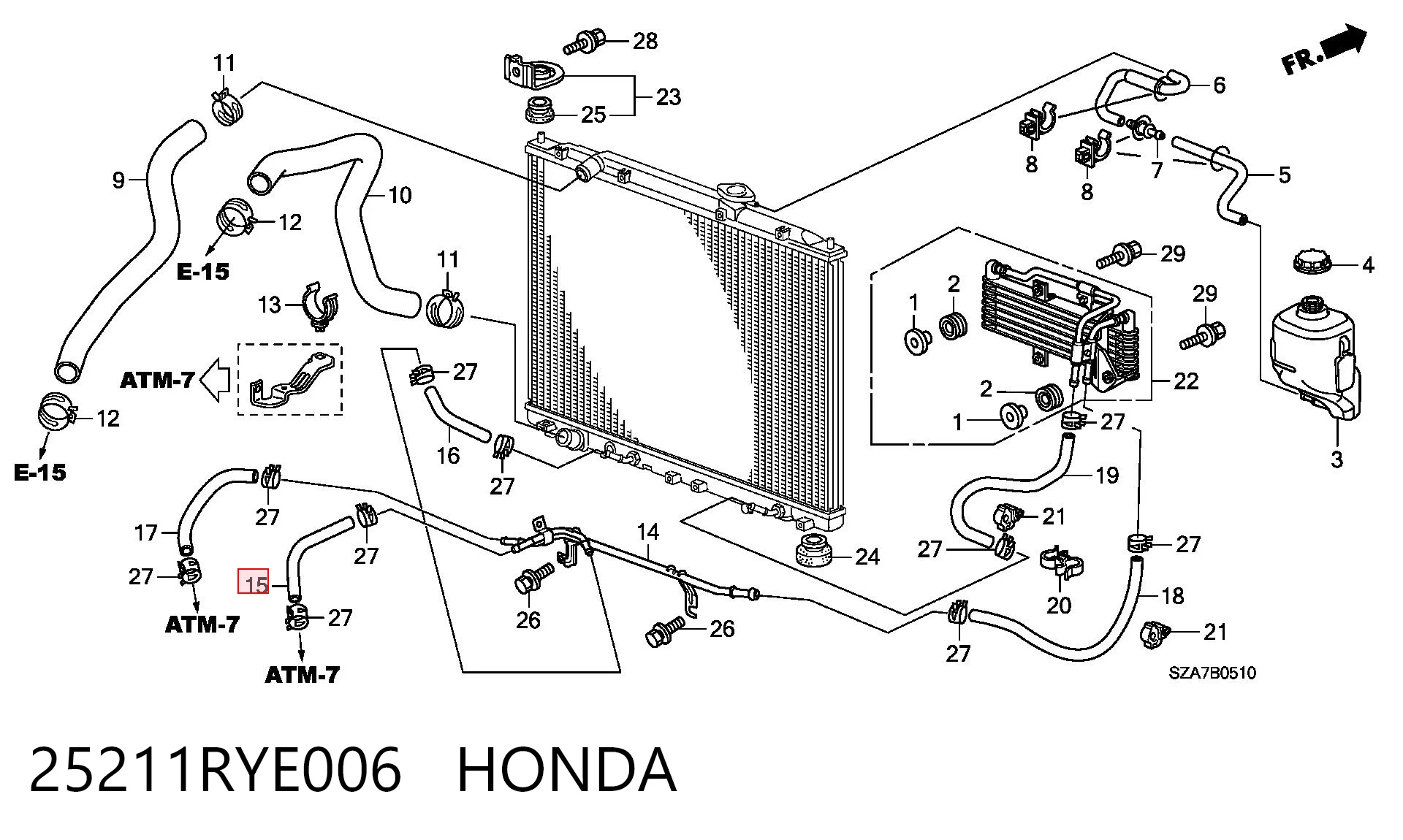 25211RYE006 Honda 