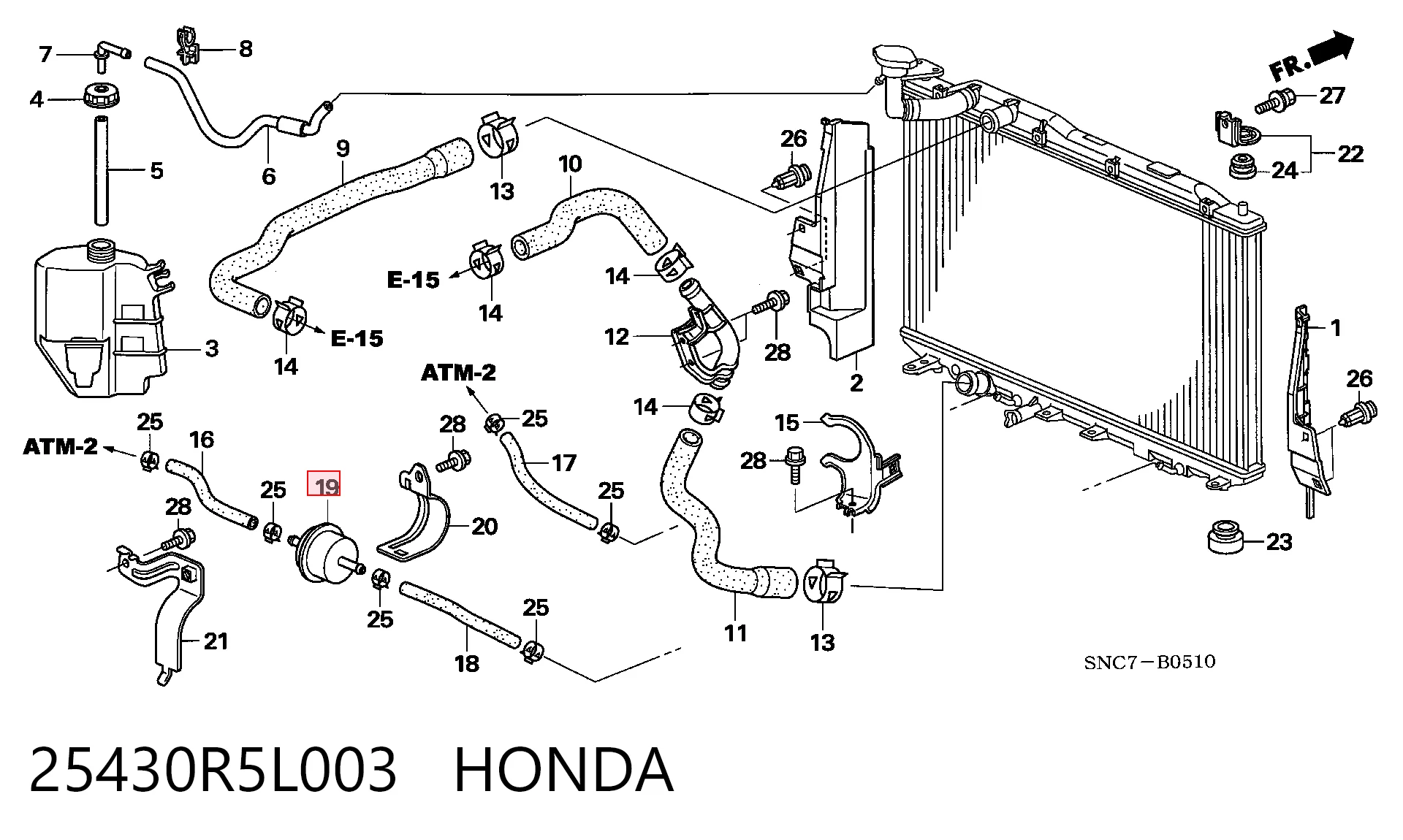 25430R5L003 Honda Масло в коробку автомат