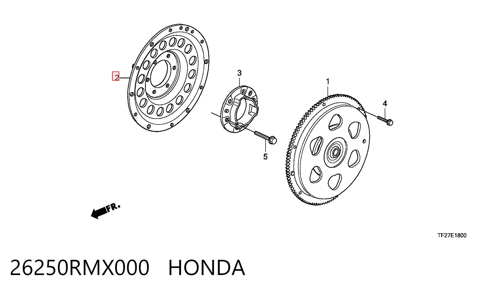 26250RMX000 Honda 