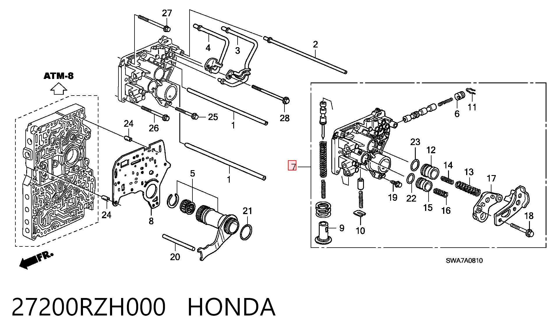 27200RZH000 Honda 