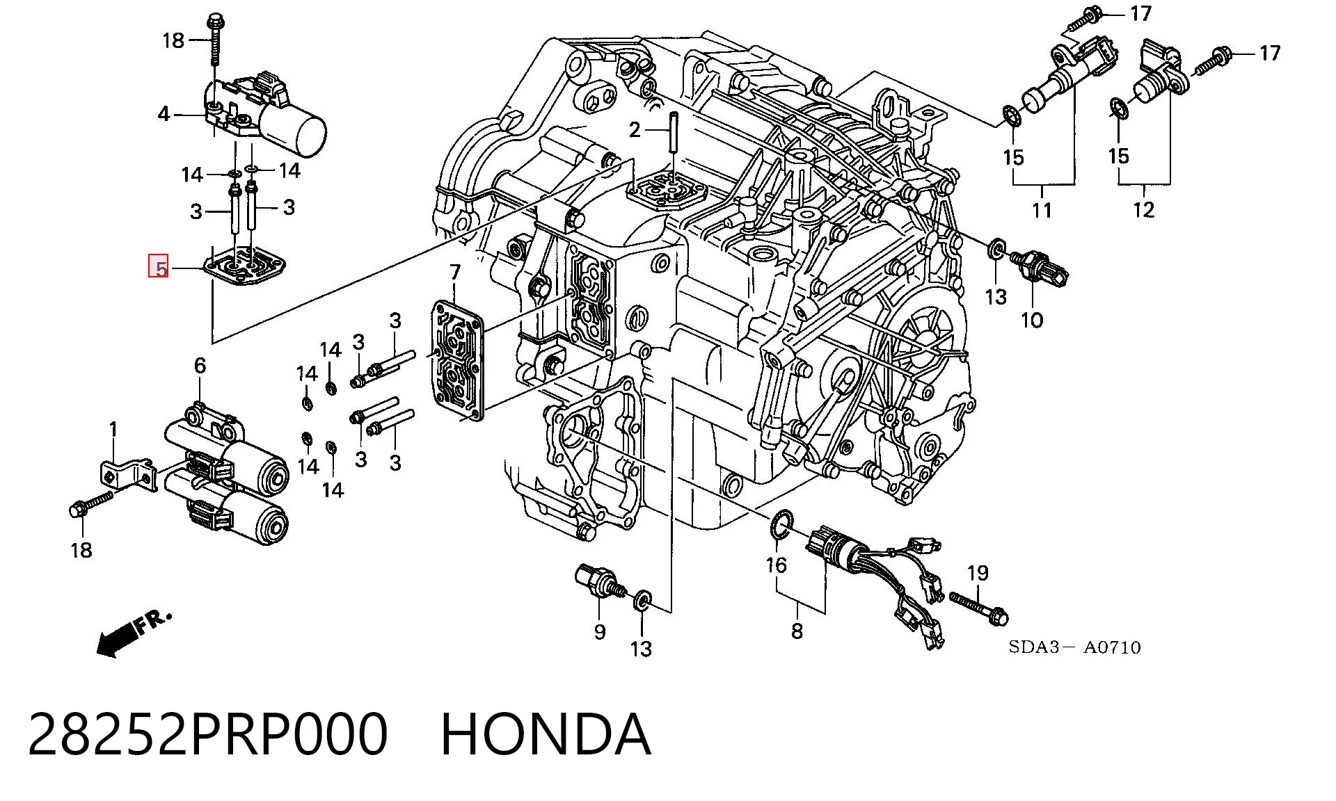 28252PRP000 Honda Прокладка соленоїда АКПП