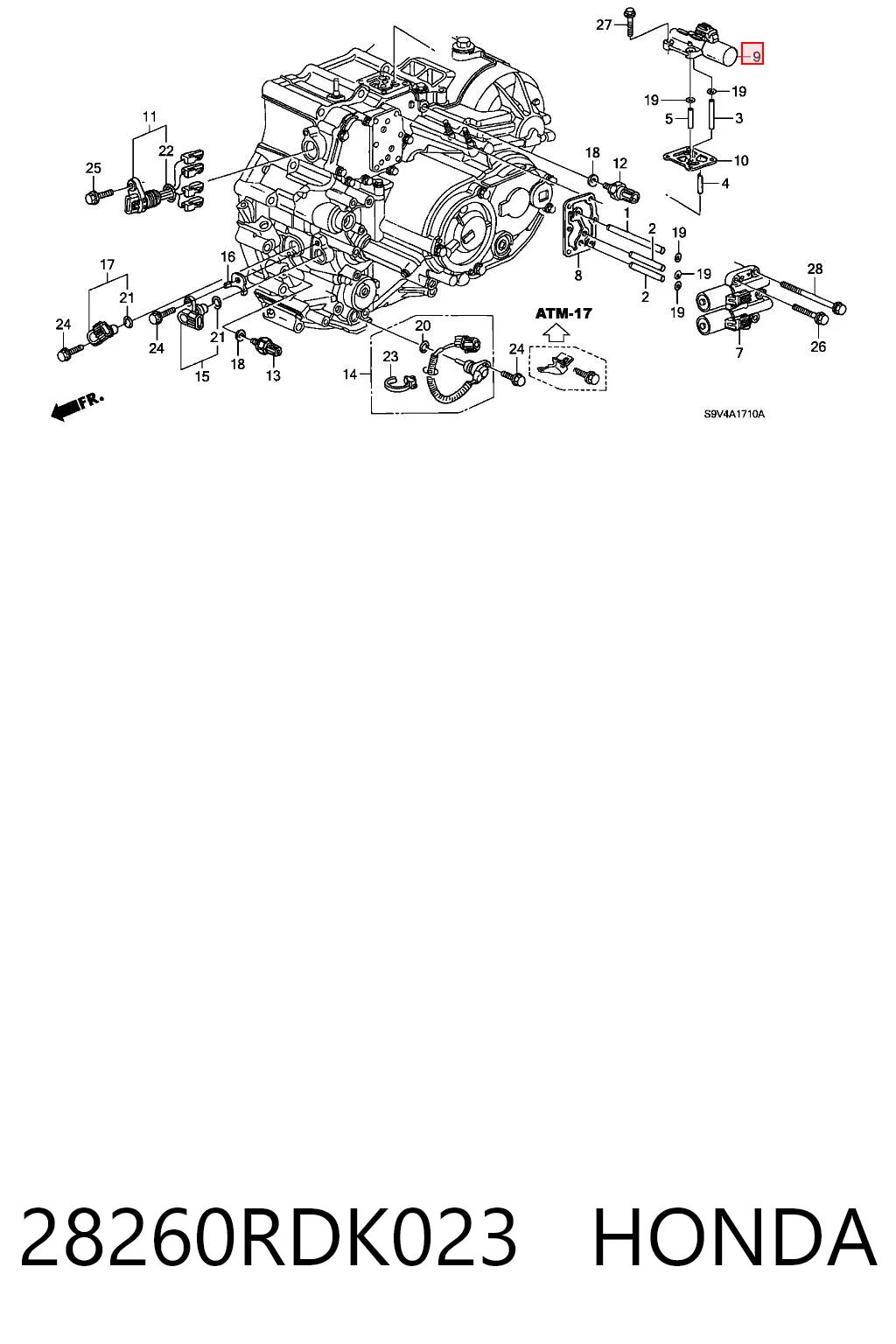 28260RDK023 Honda 