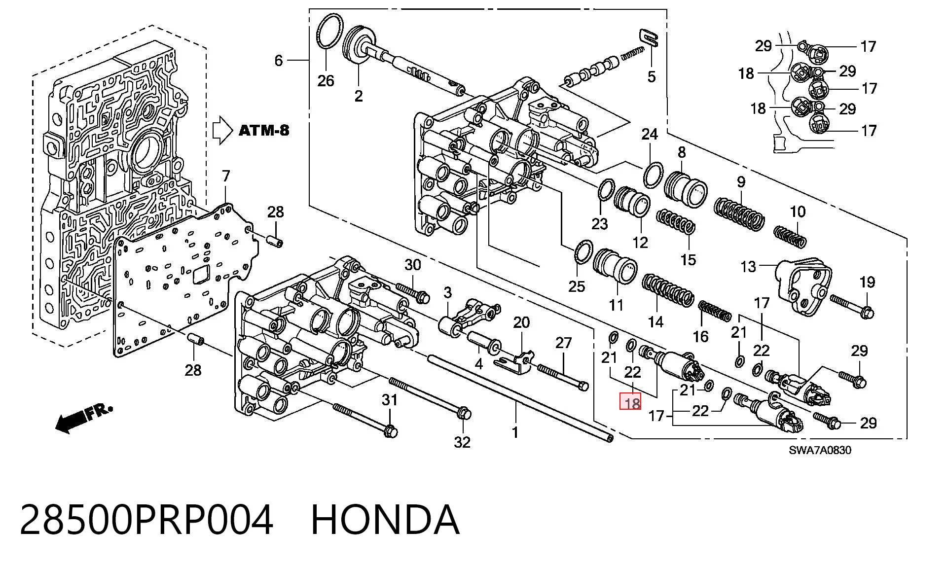 28500PRP004 Honda 