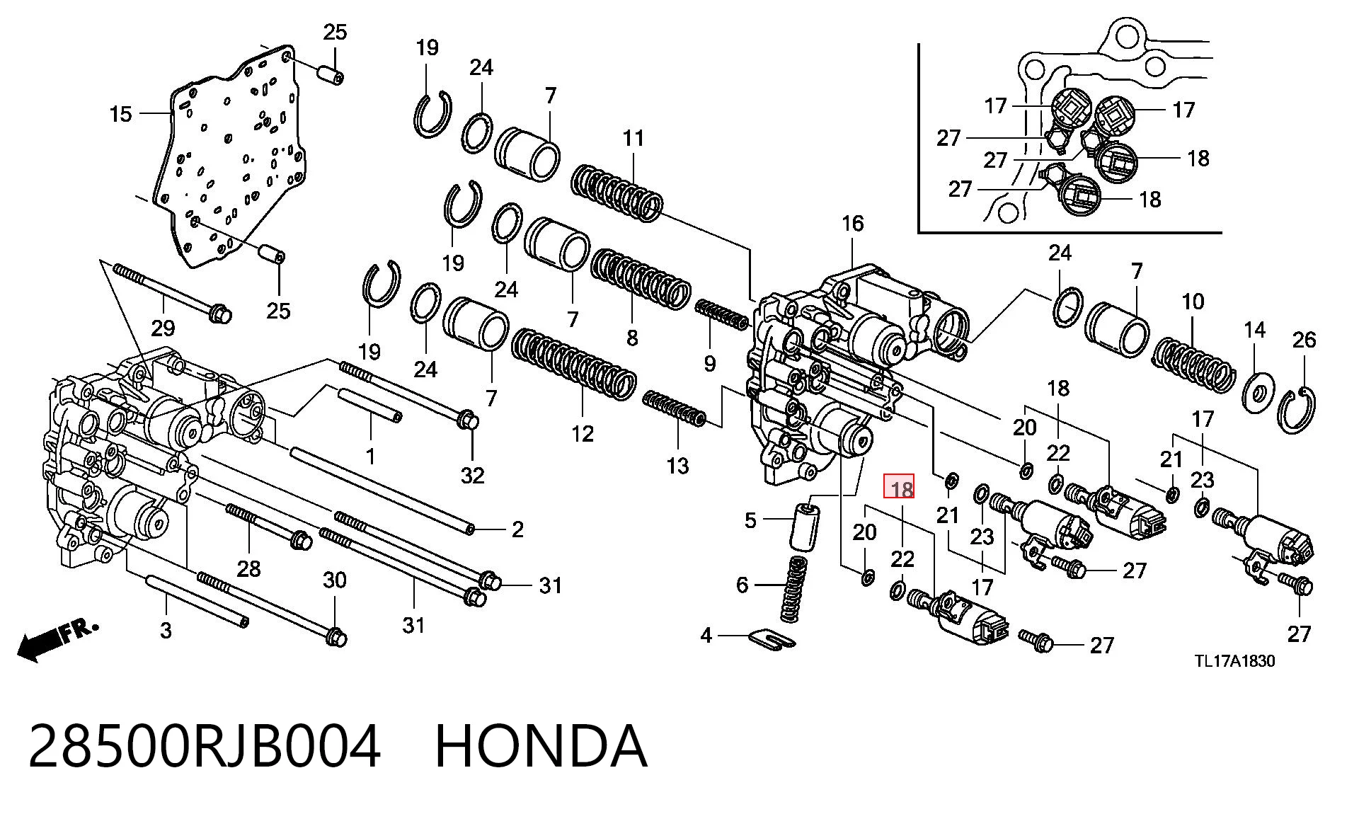 28500RJB004 Honda 