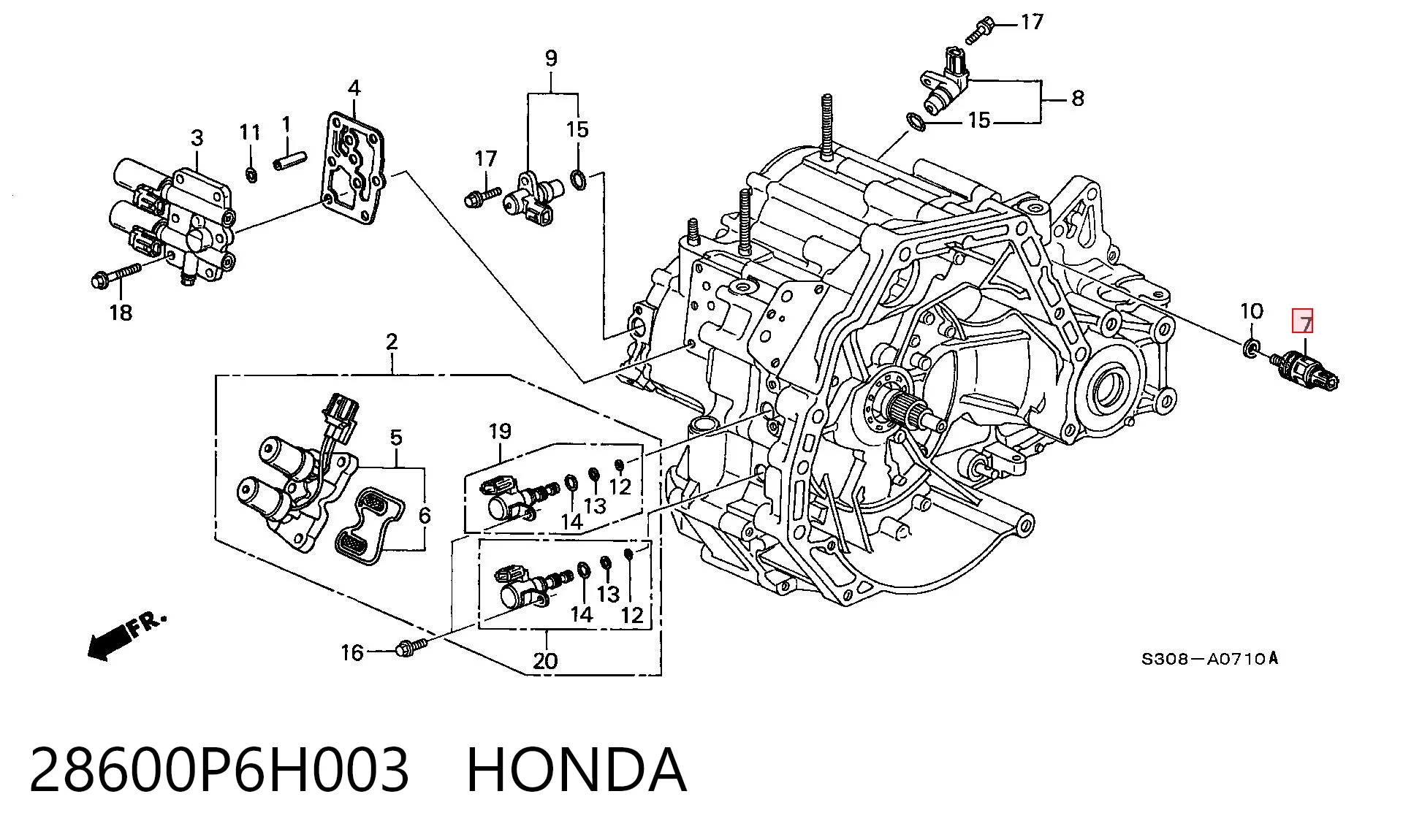 28600P6H003 Honda 