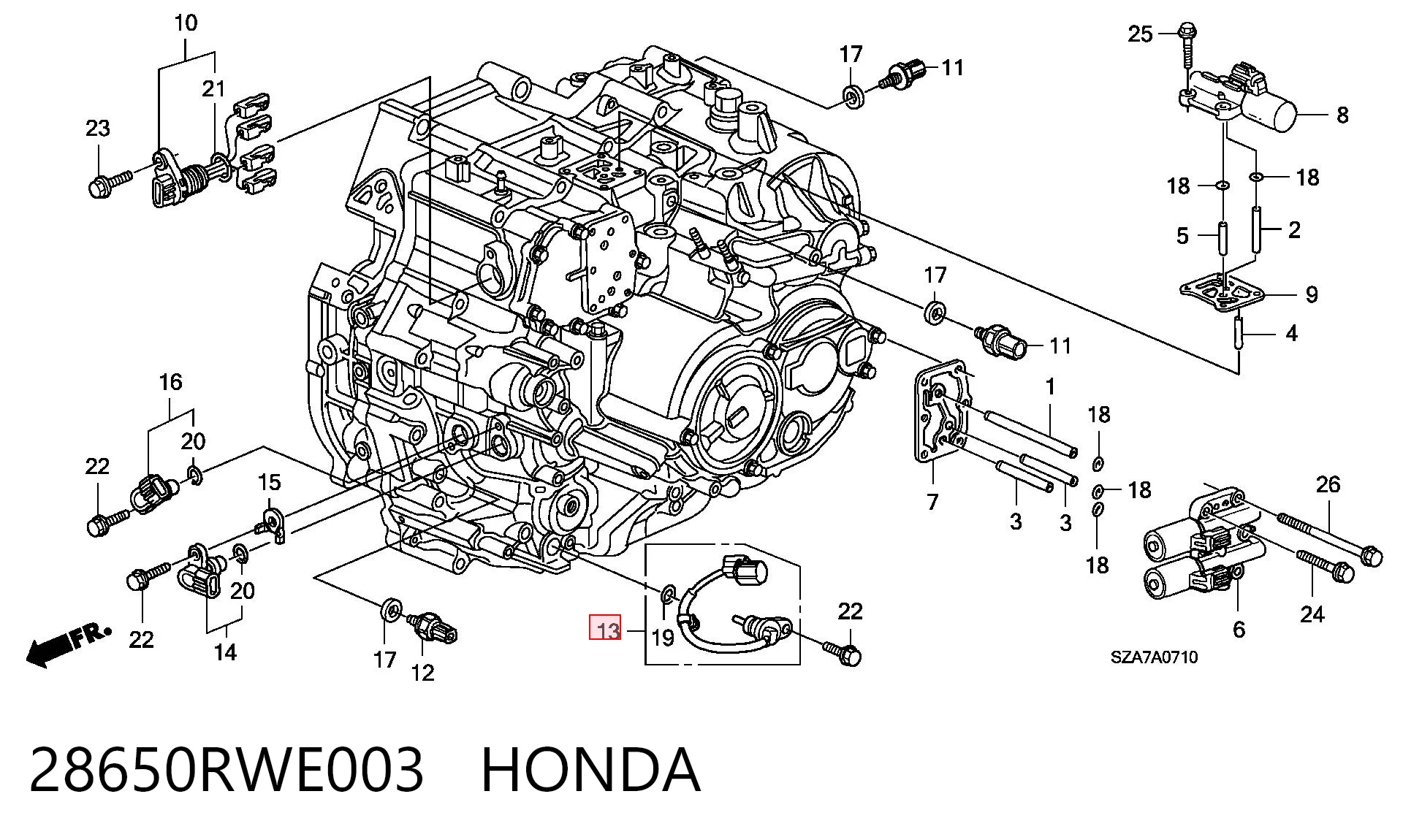 28650RWE003 Honda Серветка