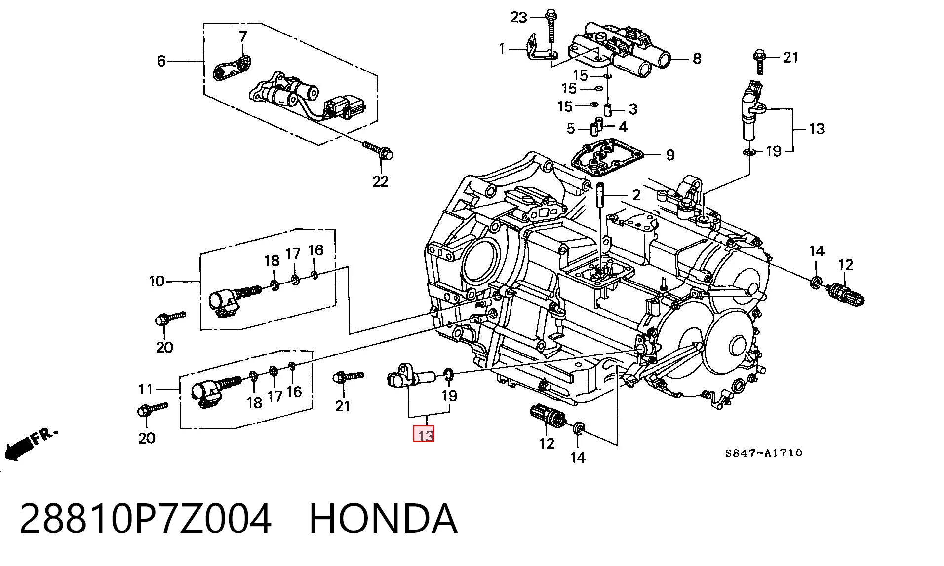 28810P7Z004 Honda Датчик швидкості спідометра