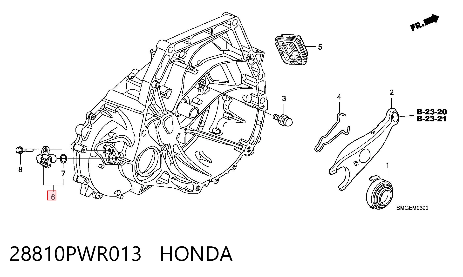 28810PWR013 Honda Датчик швидкості спідометра