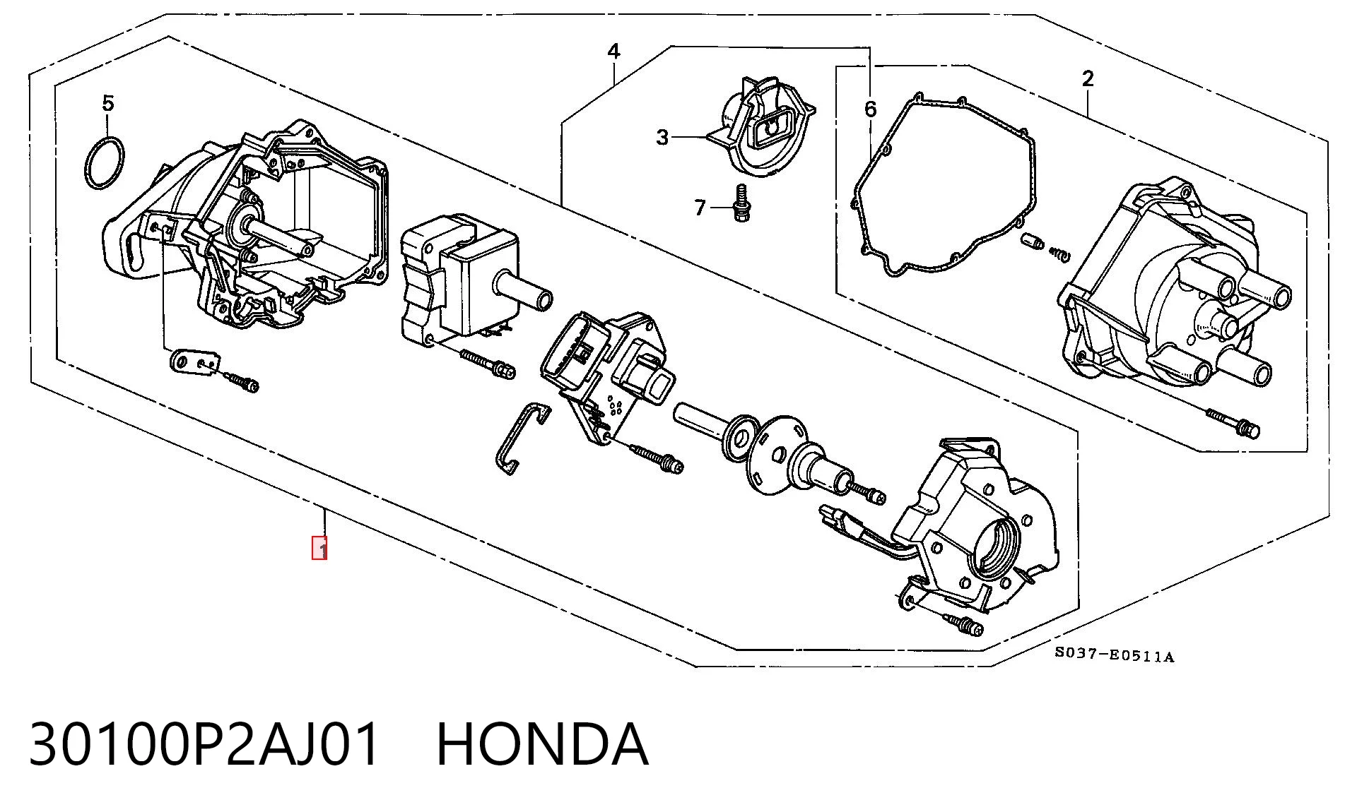 30100P2AJ01 Honda Привід розподільника запалювання