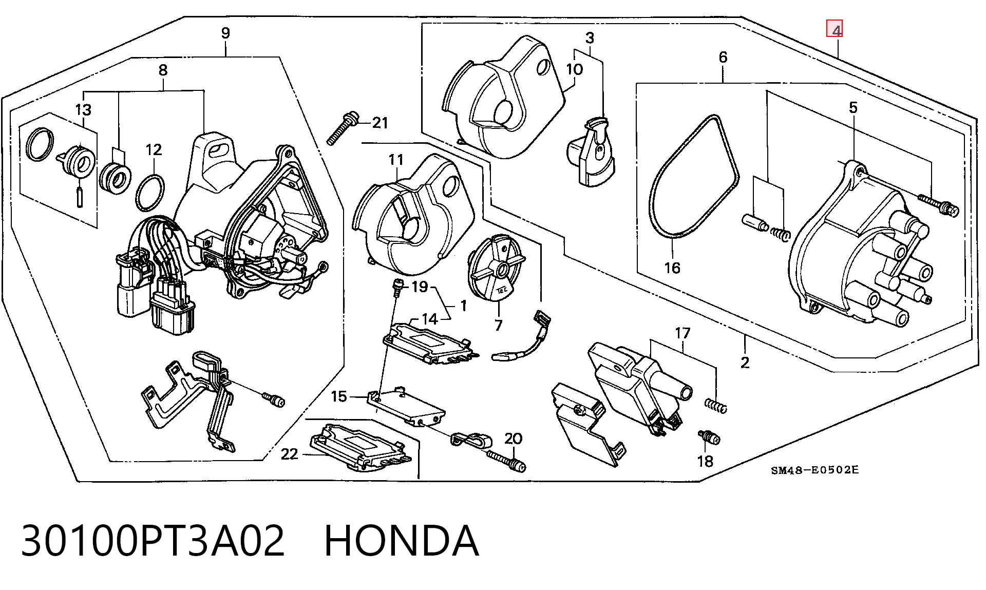 30100PT3A02 Honda 