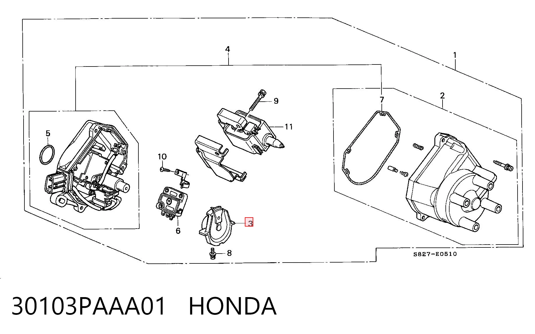 30103PAAA01 Honda Ротор розподільника запалювання
