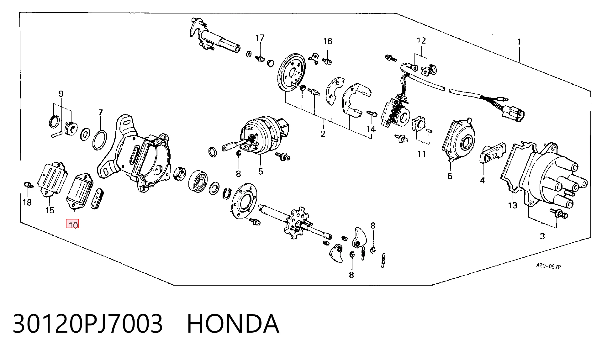 30120PJ7003 Honda Комутатор транзисторний