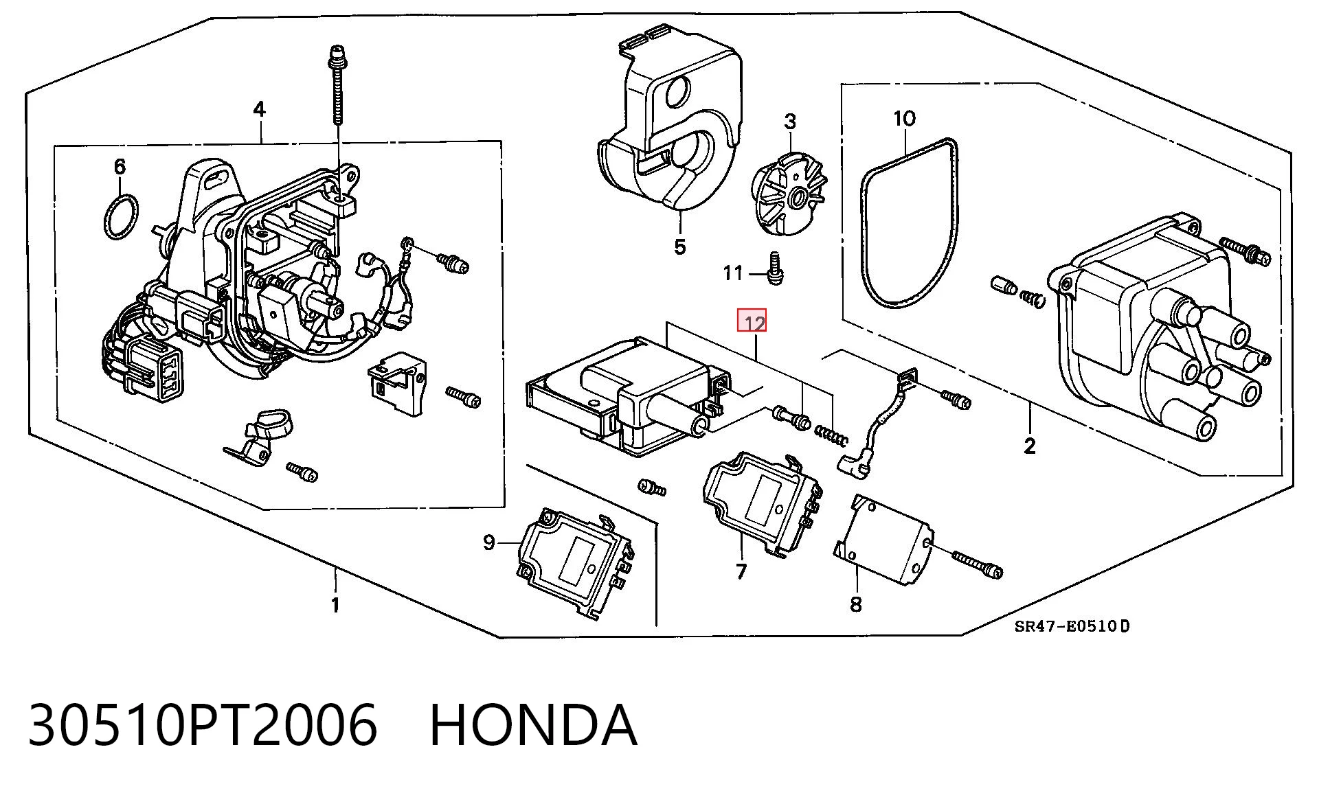 30510PT2006 Honda Котушка запалювання