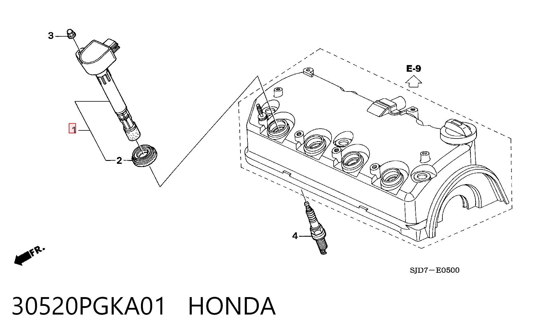 30520PGKA01 Honda Котушка запалювання