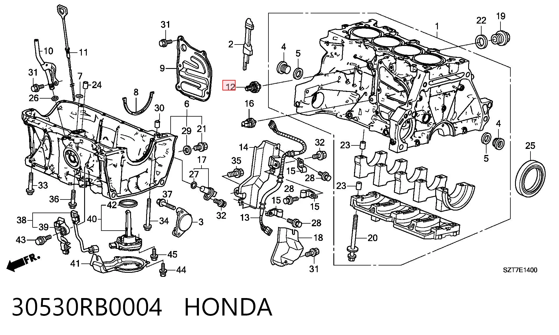 30530RB0004 Honda Датчик детонації
