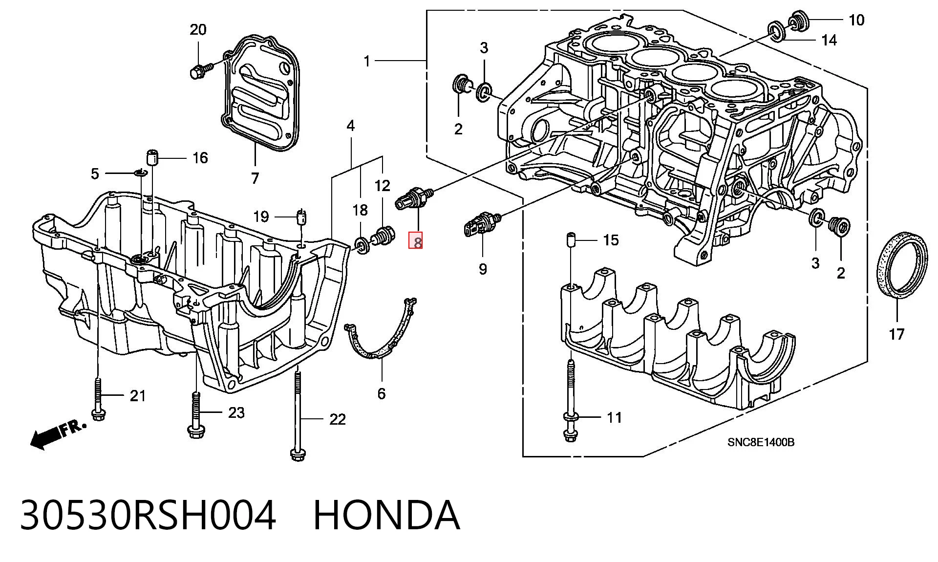 30530RSH004 Honda Датчик детонації