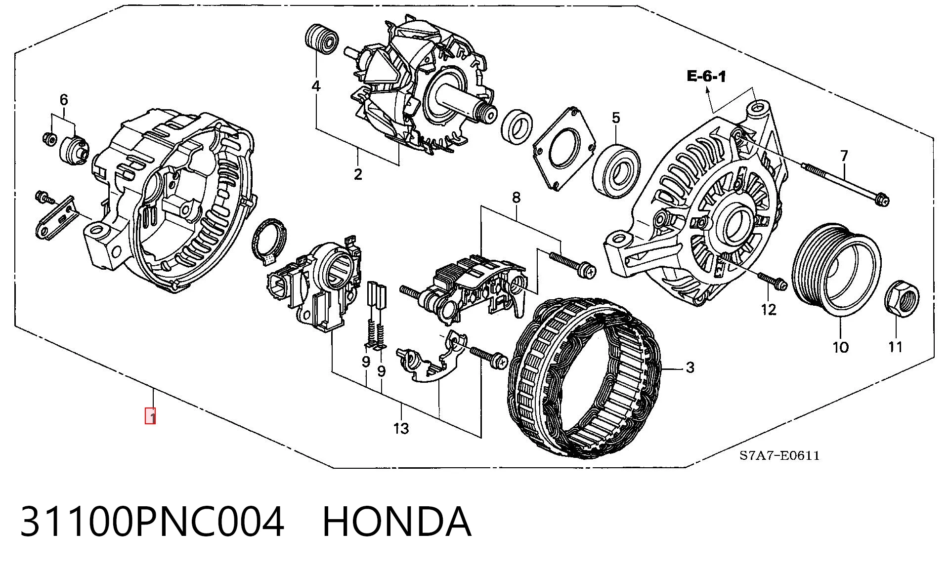 31100PNC004 Honda Авто генератор