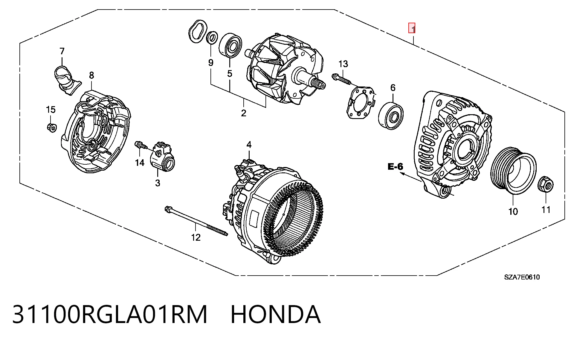 31100RGLA01RM Honda Авто генератор