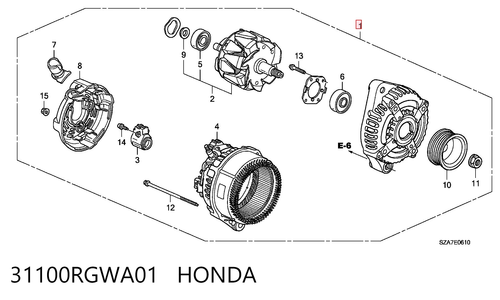 31100RGWA01 Honda Авто генератор
