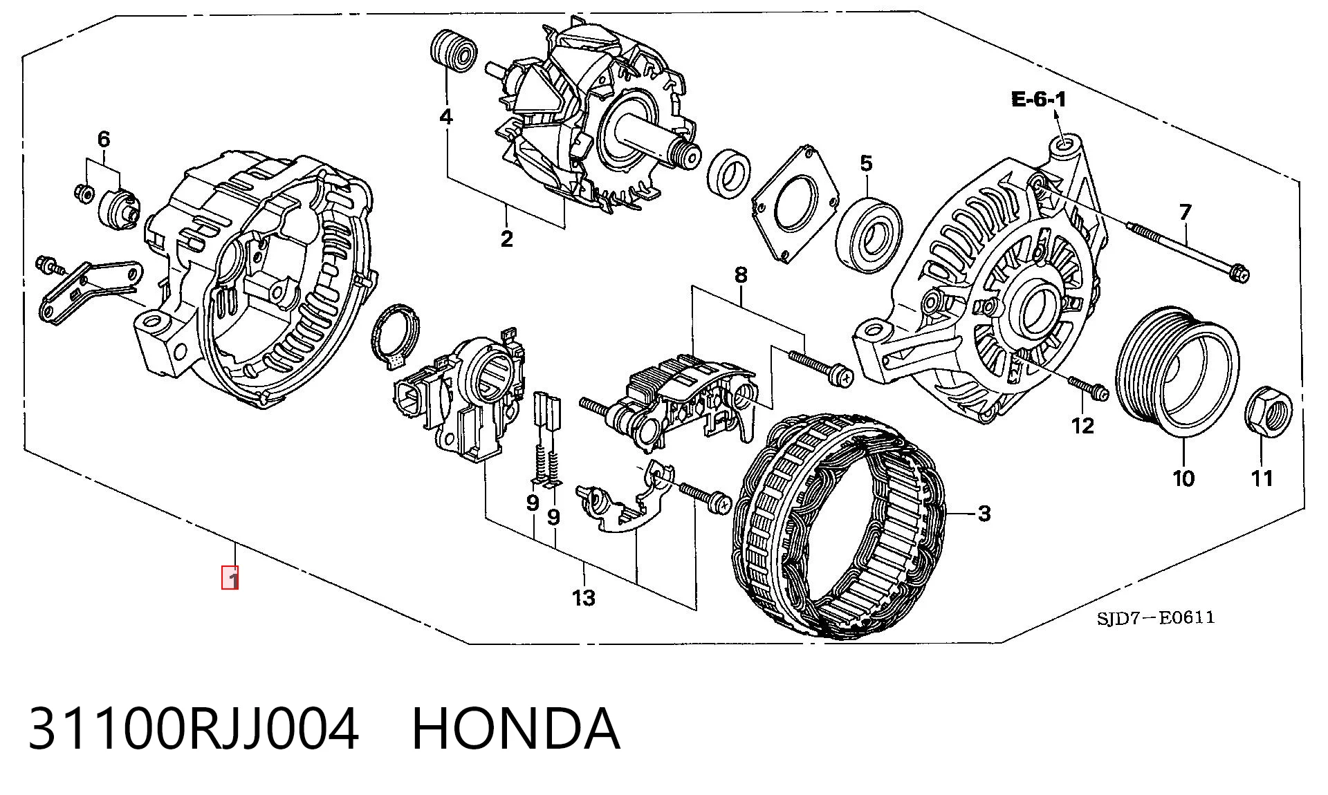 31100RJJ004 Honda Авто генератор