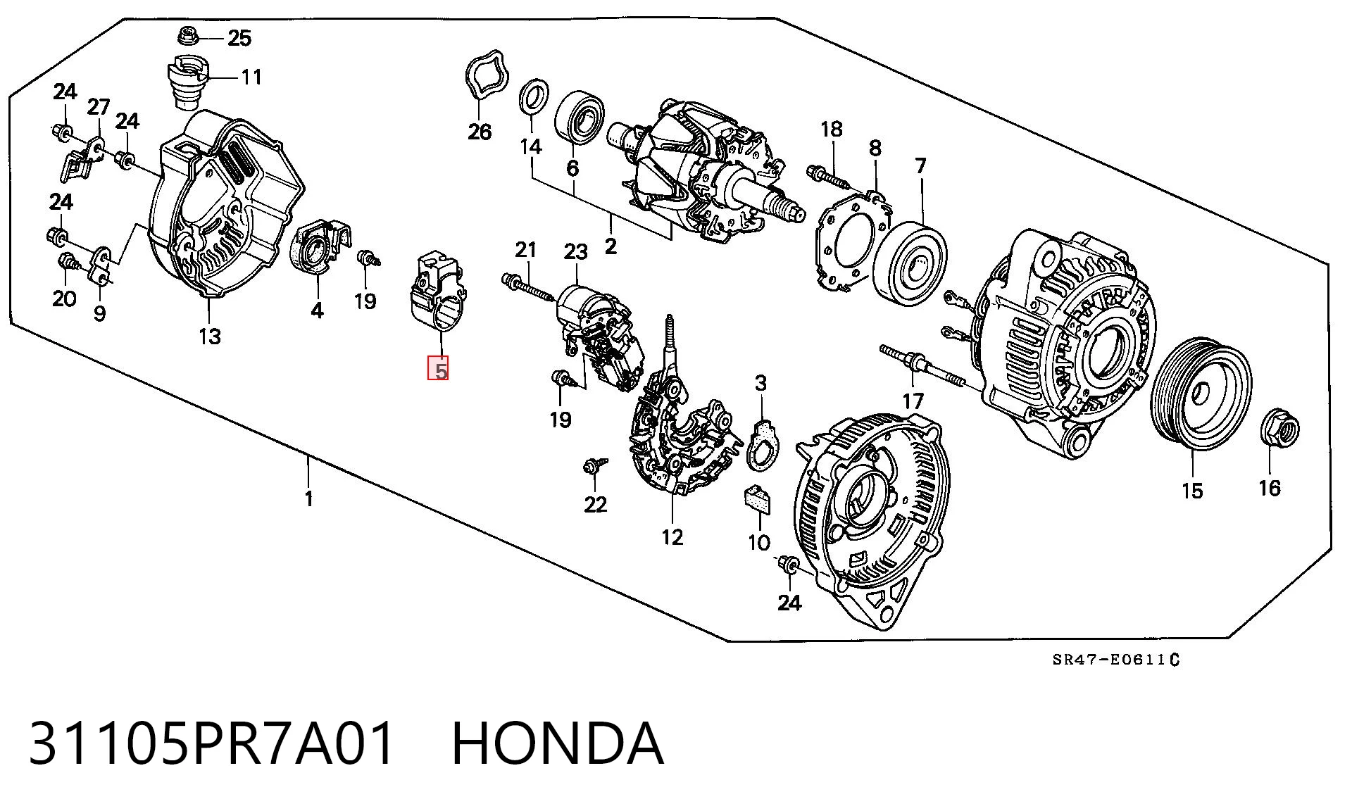 31105PR7A01 Honda 