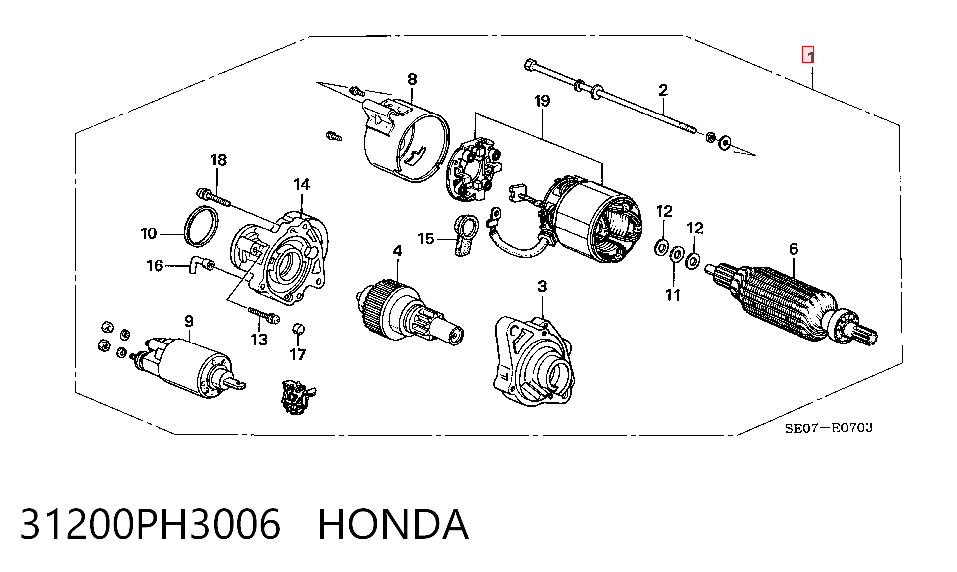 JS356 HC Parts Стартер двигуна