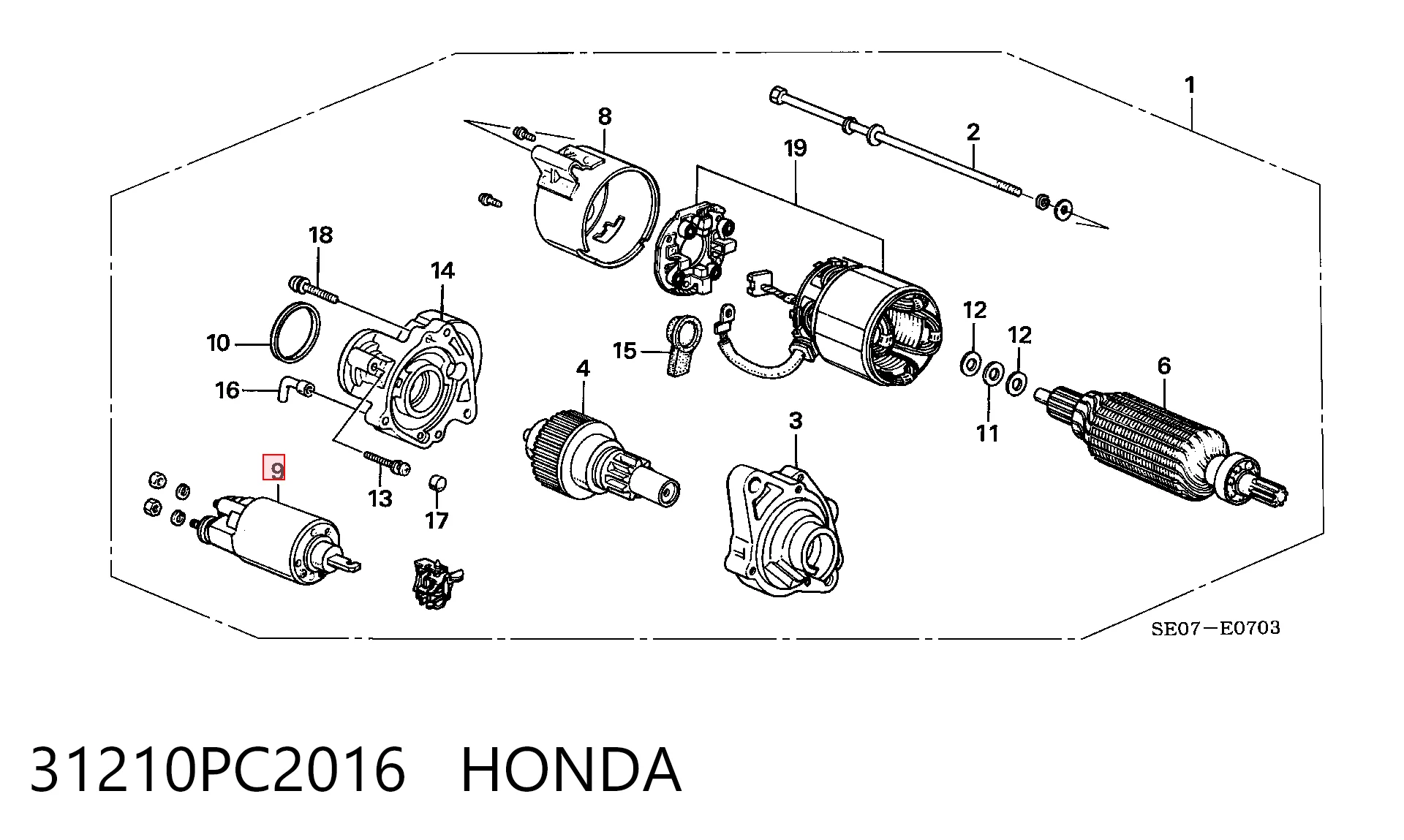 Купити Втягуюче реле стартера Honda Accord III CA4, CA5