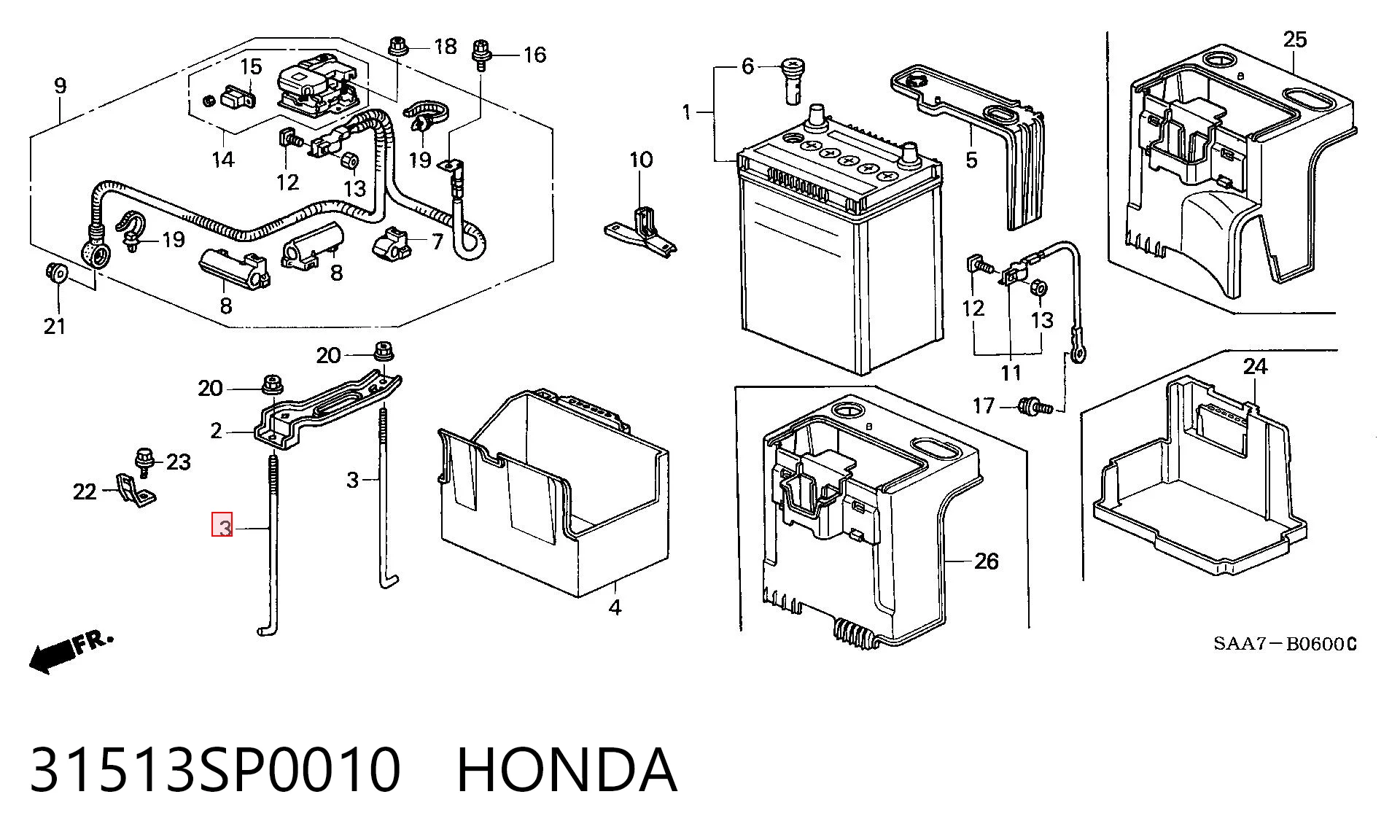 31513SP0010 Honda 