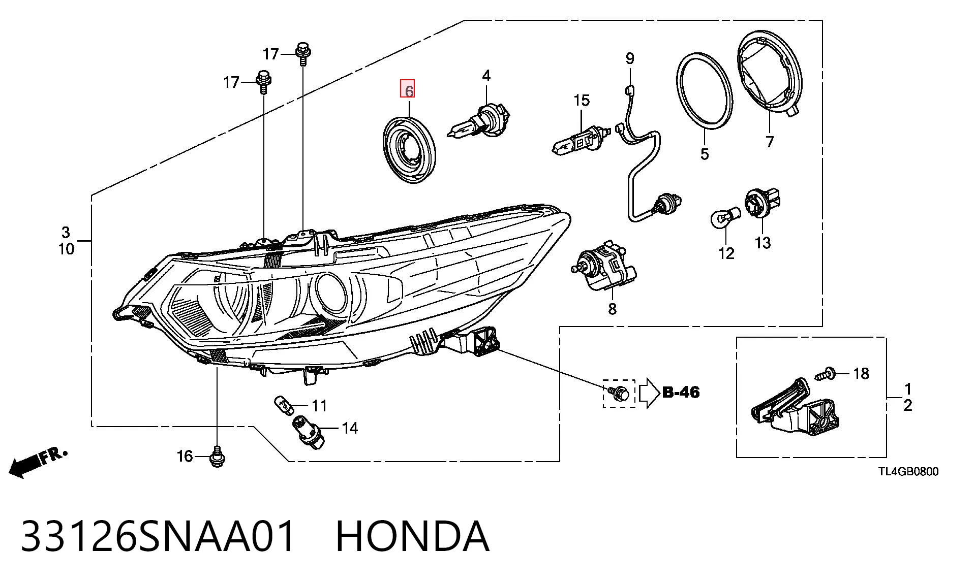 33126SNAA01 Honda 